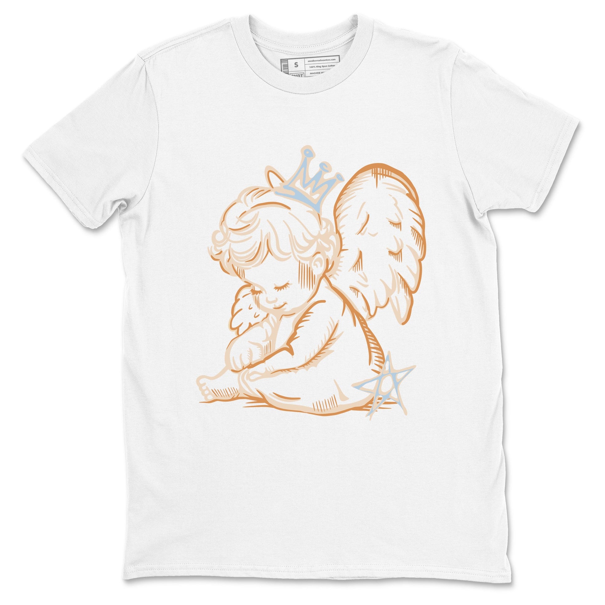 Sneaker match tees – Sneaker Tees To Match Air Jordan 3 Champagne and Oysters Shoes – Neon Angel Tee White 2