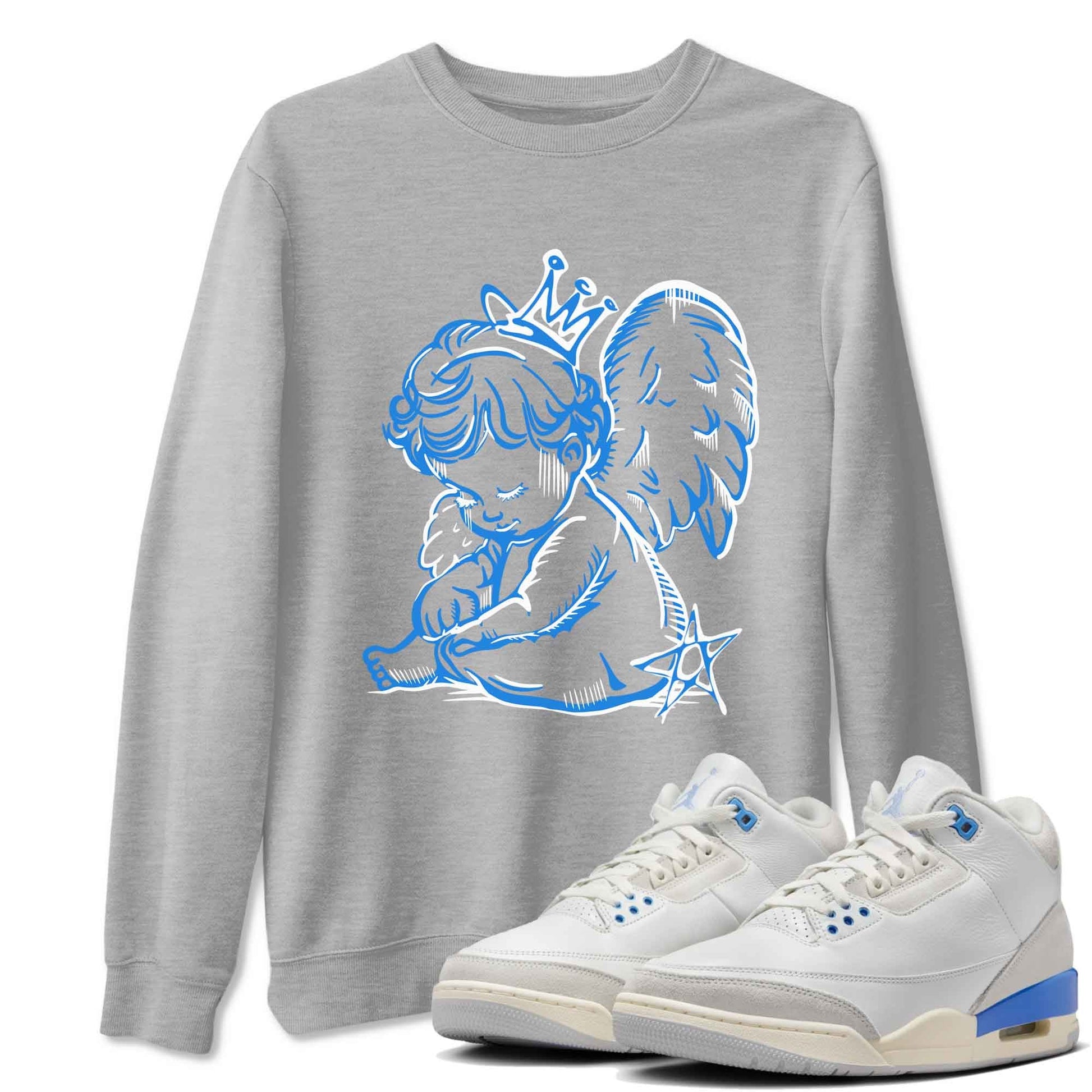3s Lucky Shorts shirts to match jordans Neon Angel best t shirts to wear with jordans Air Jordan 3 Lucky Shorts match shoes to clothes SNRT Sneaker Tees unisex cotton Heather Grey 1 shirts