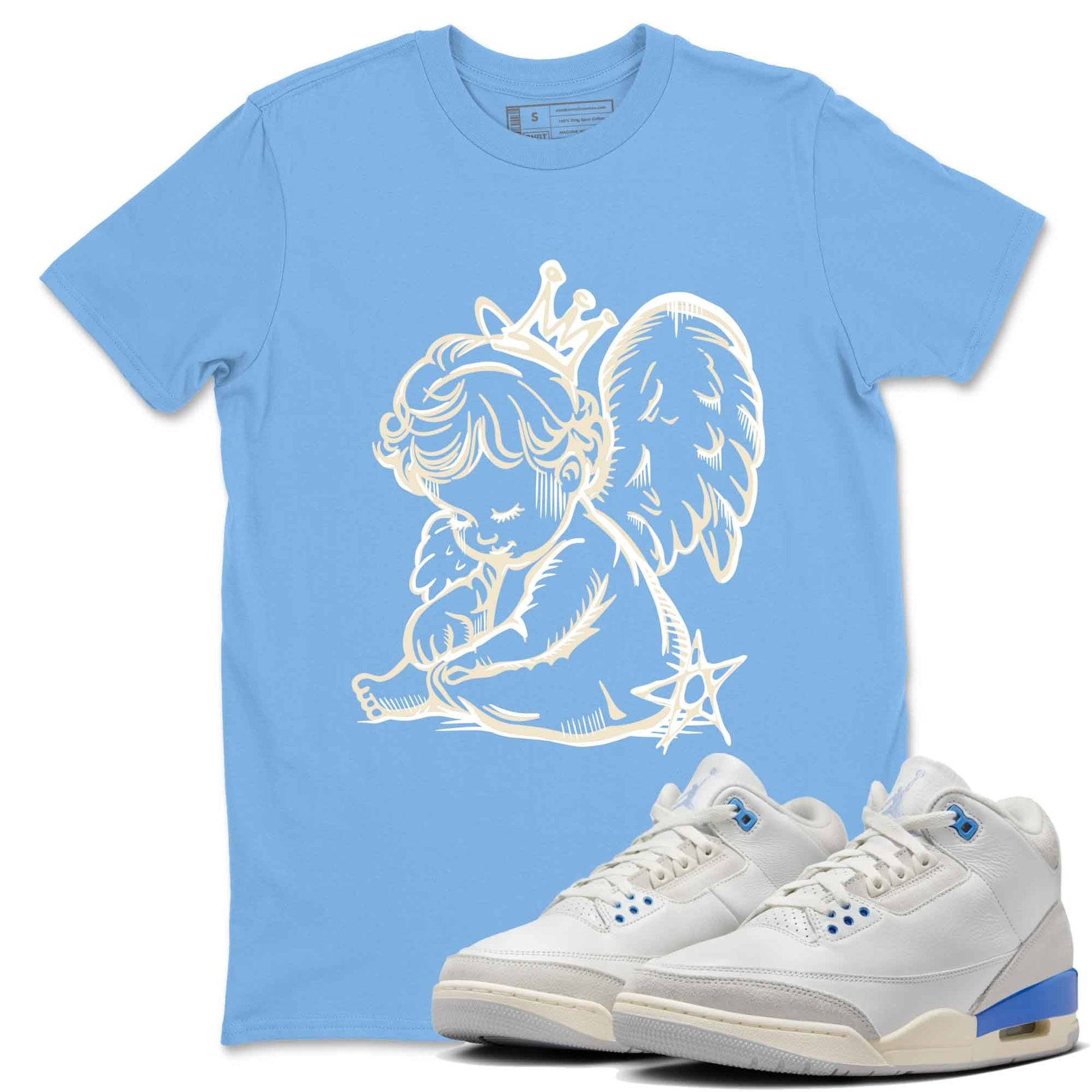 3s Lucky Shorts shirts to match jordans Neon Angel best t shirts to wear with jordans Air Jordan 3 Lucky Shorts match shoes to clothes SNRT Sneaker Tees unisex cotton Carolina Blue 1 shirts