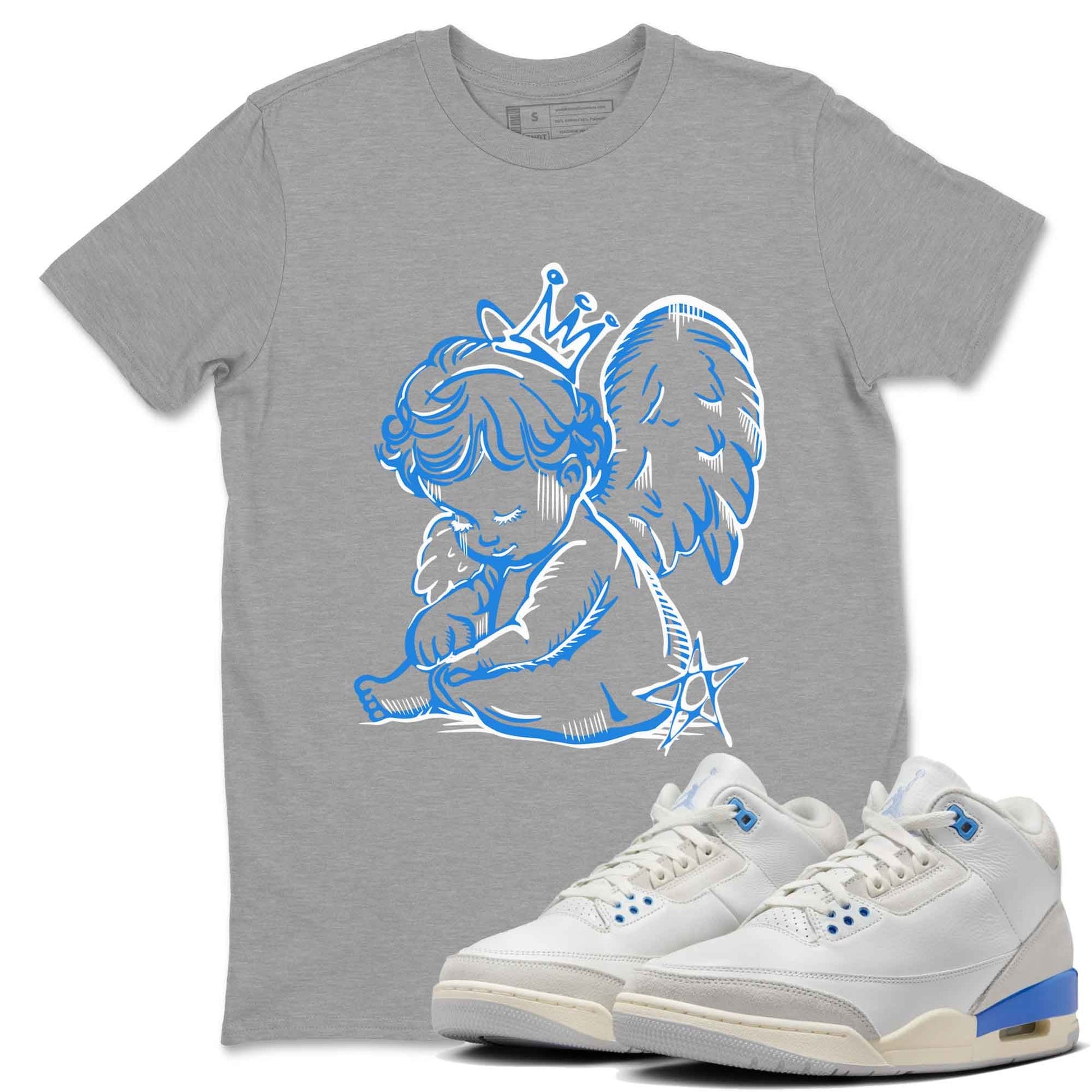 3s Lucky Shorts shirts to match jordans Neon Angel best t shirts to wear with jordans Air Jordan 3 Lucky Shorts match shoes to clothes SNRT Sneaker Tees unisex cotton Heather Grey 1 shirts