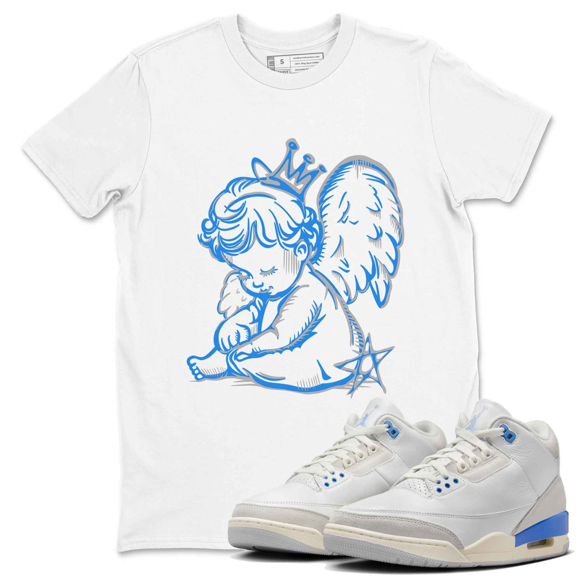 3s Lucky Shorts shirts to match jordans Neon Angel best t shirts to wear with jordans Air Jordan 3 Lucky Shorts match shoes to clothes SNRT Sneaker Tees unisex cotton White 1 shirts