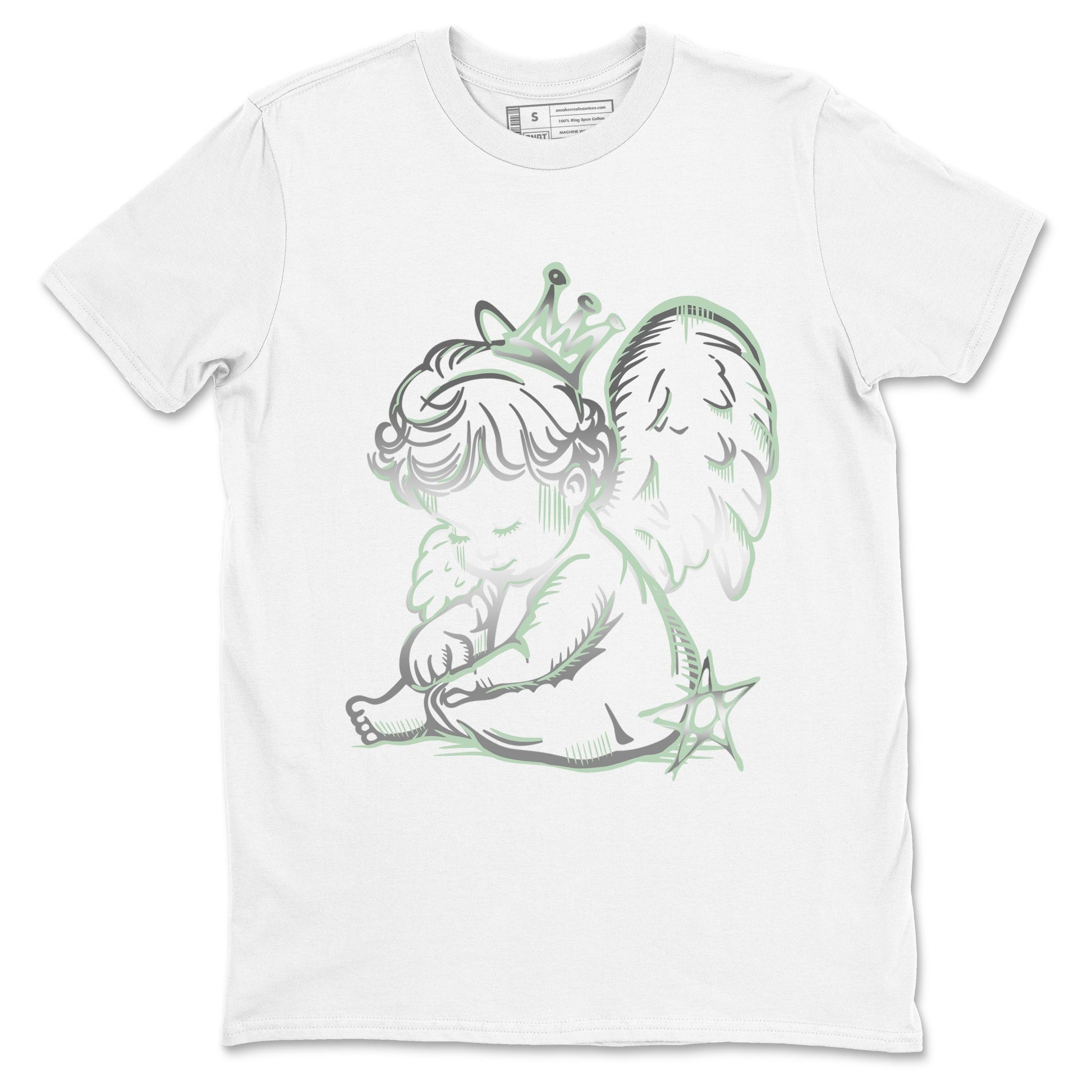 4s Abundance shirts to match jordans Neon Angel sneaker match tees Air Jordan 4 Seafoam match shoes to clothes SNRT Sneaker Tees unisex cotton White 2 shirts