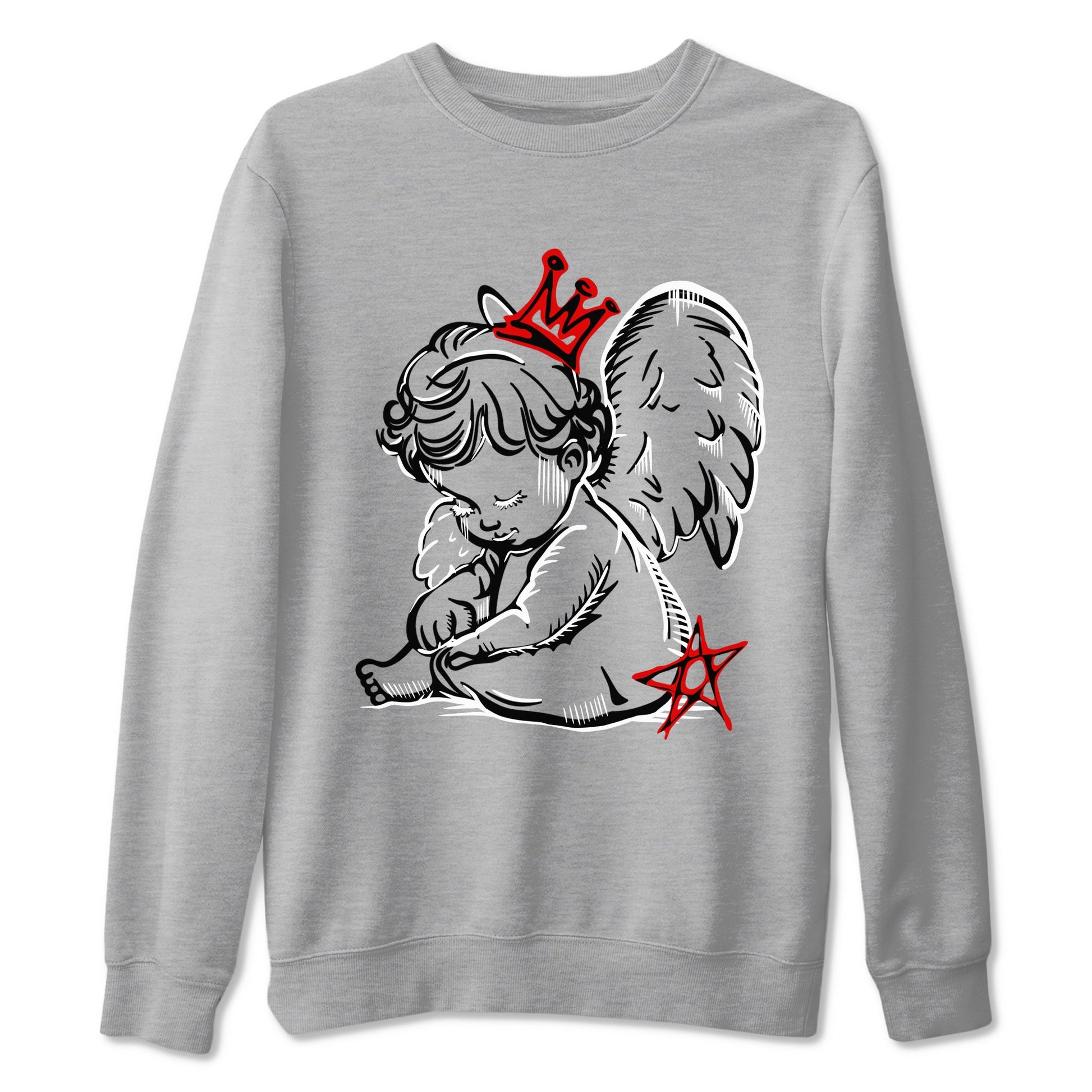 Neon Angel sneaker match t-shirt styled to complete your fit with the Air Jordan 4 White Cement sneakers, shown in Heather Grey 2.
