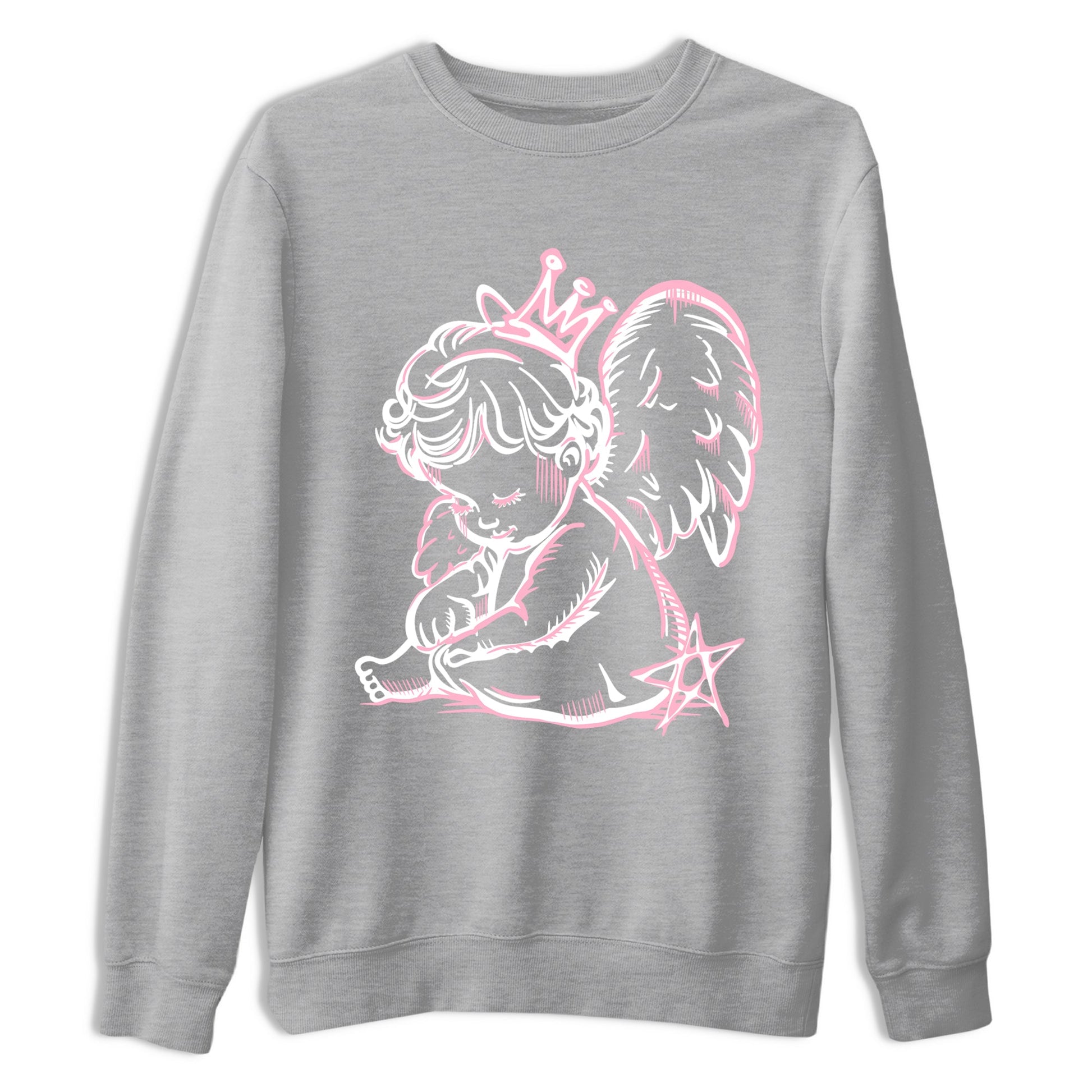 Sneaker match tees – Sneaker Tees To Match Air Jordan 5 35th Anniversary Shoes – Neon Angel Tee Heather Grey 2