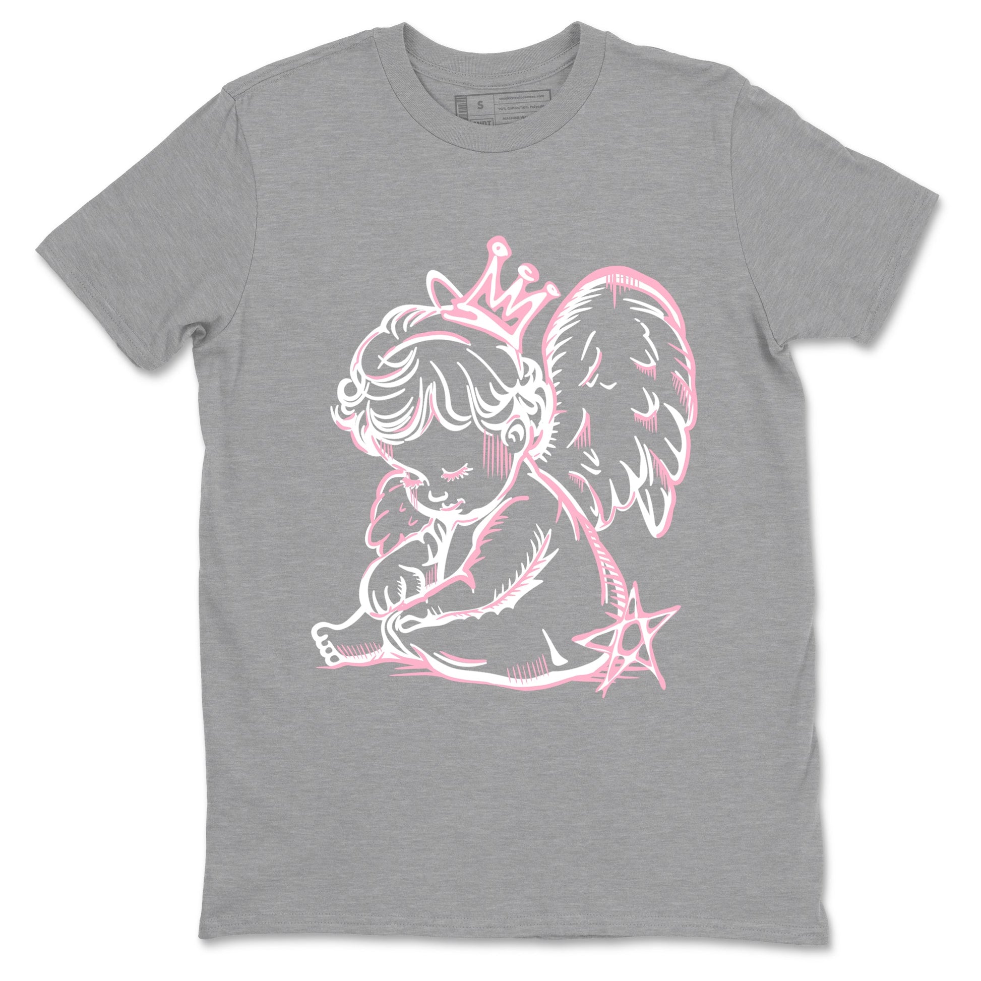 Sneaker match tees – Sneaker Tees To Match Air Jordan 5 35th Anniversary Shoes – Neon Angel Tee Heather Grey 2