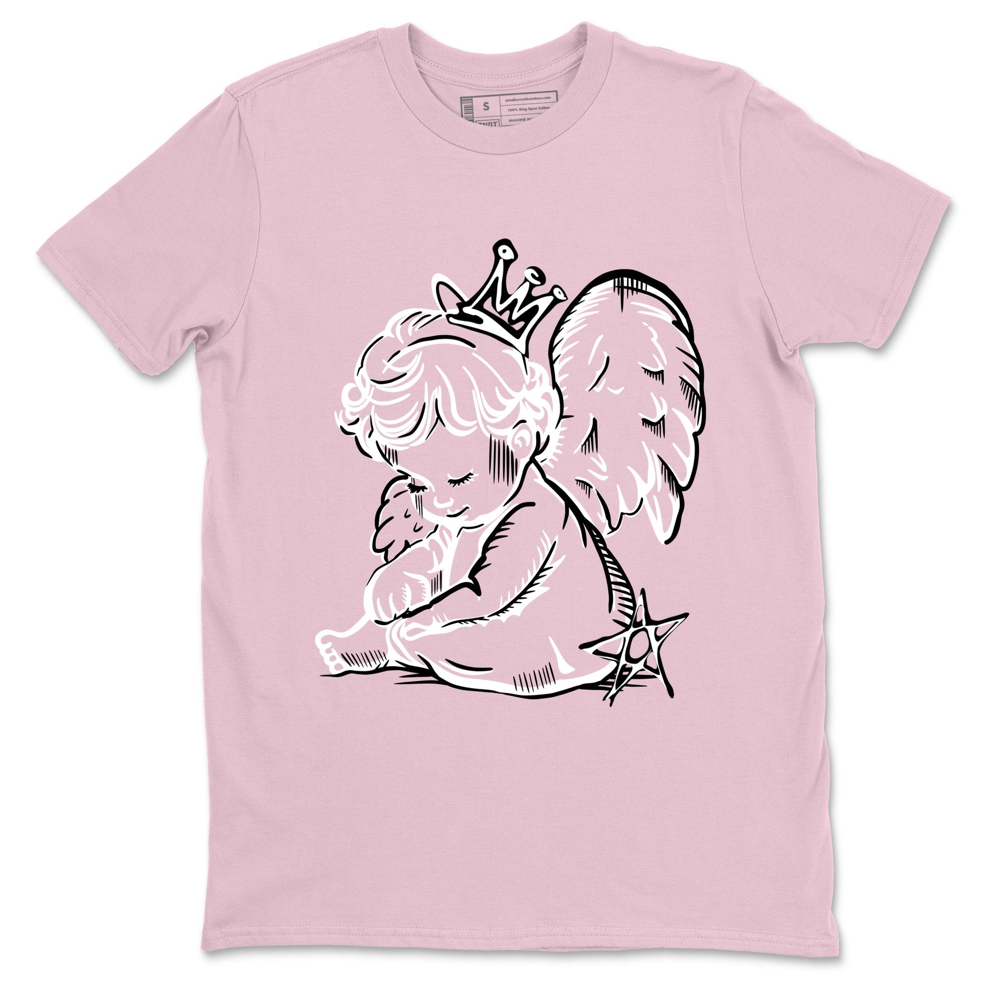 Sneaker match tees – Sneaker Tees To Match Air Jordan 5 35th Anniversary Shoes – Neon Angel Tee Pink 2