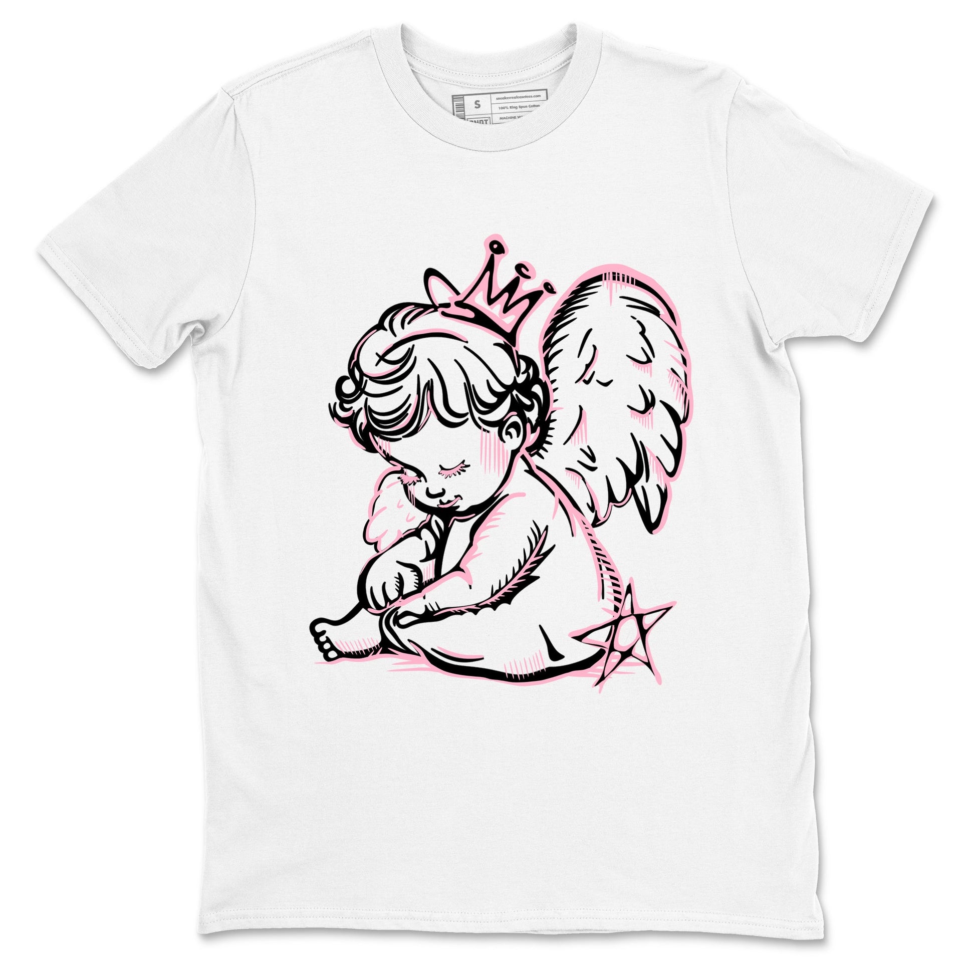 Sneaker match tees – Sneaker Tees To Match Air Jordan 5 35th Anniversary Shoes – Neon Angel Tee White 2