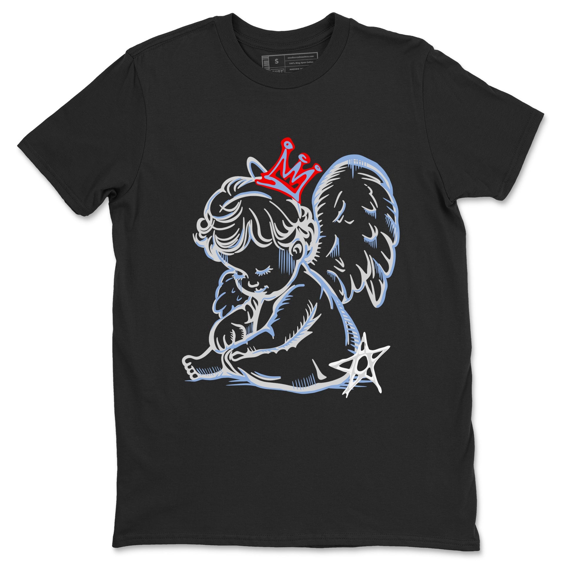 5s Black Metallic Reimgined shirts to match jordans Neon Angel best t shirts to wear with jordans AJ5 Black Metallic Reimgined match shoes to clothes SNRT Sneaker Tees unisex cotton Black 2 shirts