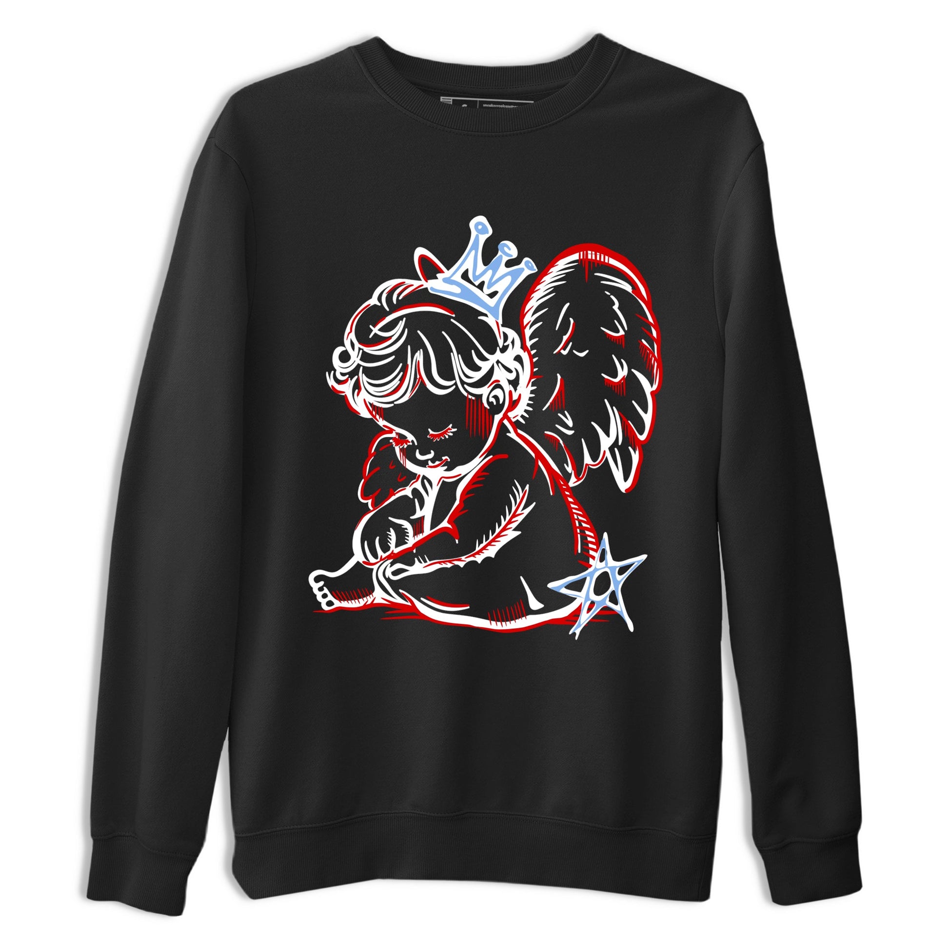Sneaker match tees – Sneaker Tees To Match Air Jordan 5 Fire Red Shoes – Neon Angel Tee Black 2