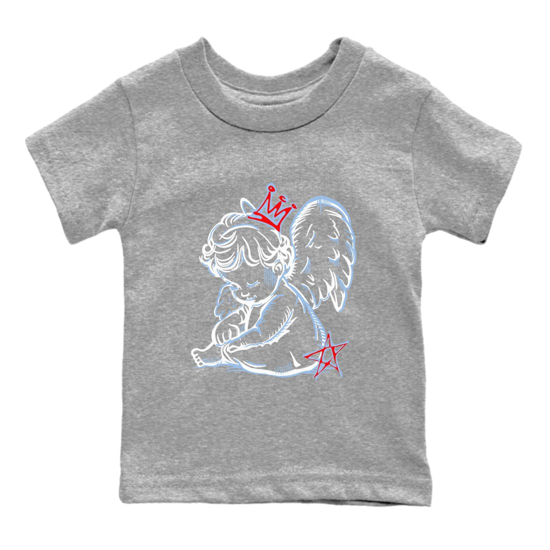 AJ6 Fire Red shirts to match jordans Neon Angel best t shirts to wear with jordans Air Jordan 6 Fire Red match shoes to clothes SNRT Sneaker Tees Youth Baby Heather Grey 2 tee