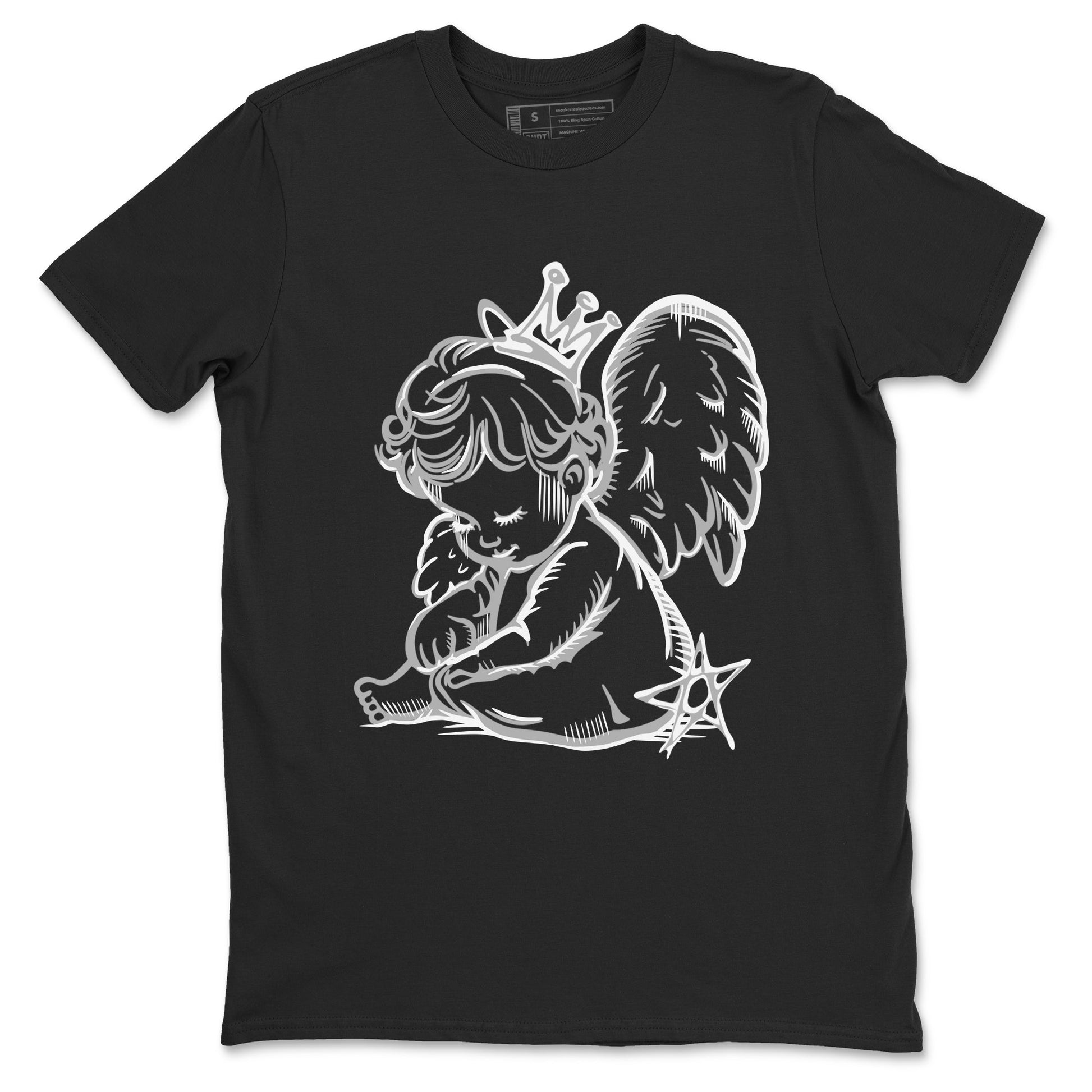 9s Cool Grey shirts to match jordans Neon Angel sneaker match tees Air Jordan 9 Retro Cool Grey match shoes to clothes SNRT Sneaker Tees unisex cotton Black 2 shirts