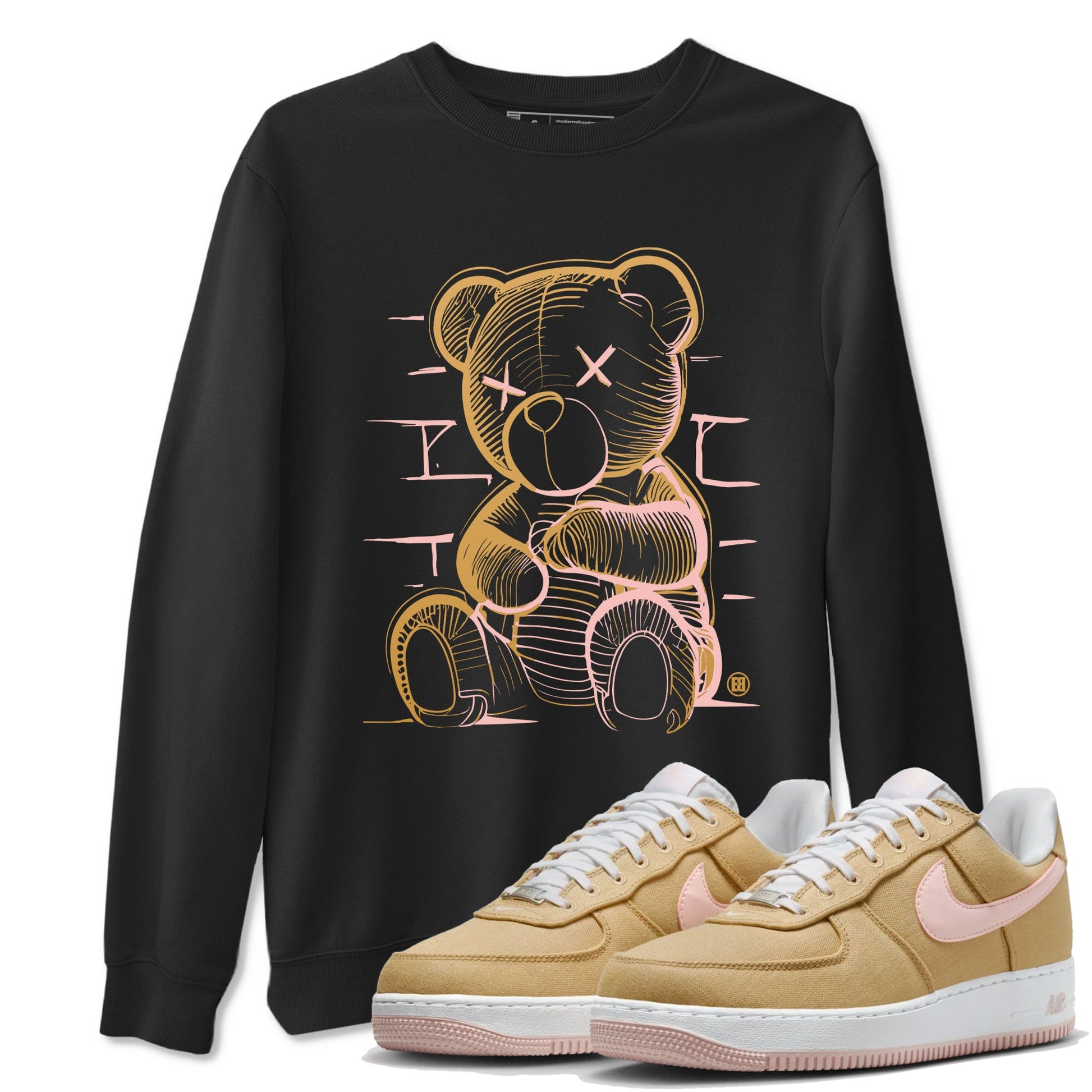 Air Force 1 Low Linen shirts to match jordans Neon Bear sneaker match tees Air Force 1 Linen Graphic Shirts To Match AF1 SNRT Sneaker Tees unisex cotton Black 1 shirts