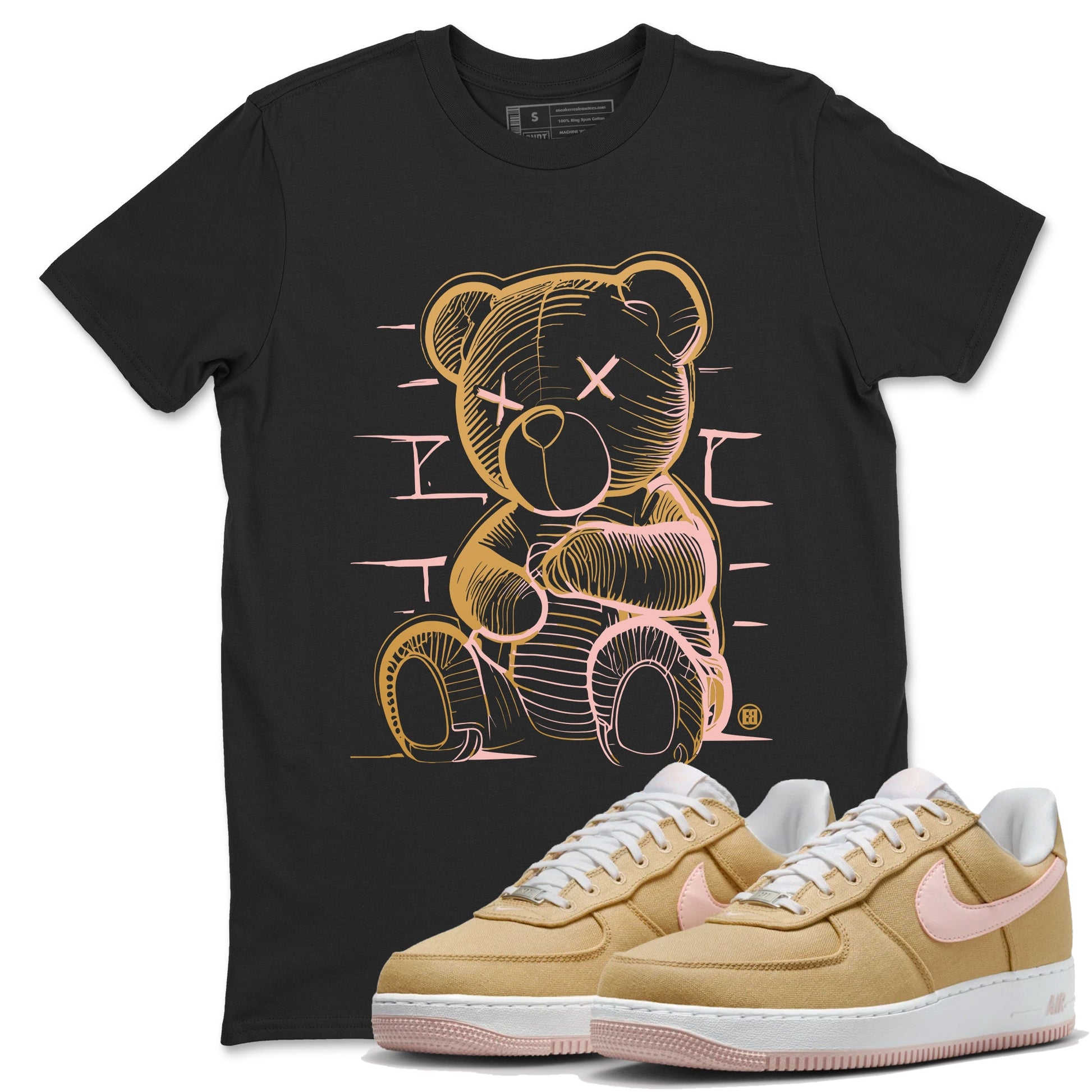 Air Force 1 Low Linen shirts to match jordans Neon Bear sneaker match tees Air Force 1 Linen Graphic Shirts To Match AF1 SNRT Sneaker Tees unisex cotton Black 1 shirts