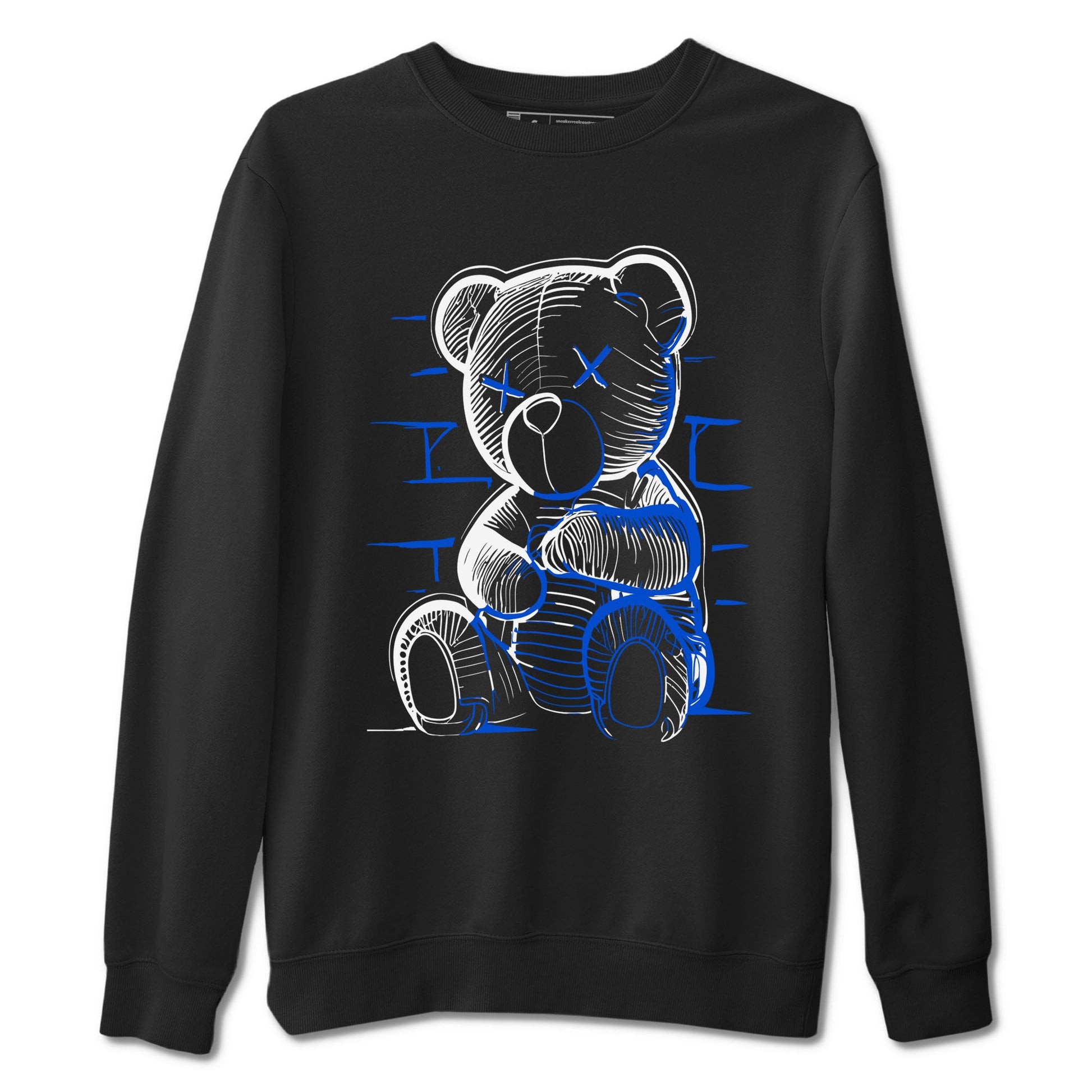 11s Black and Varsity Royal shirt to match jordans Neon Bear sneaker tees AJ11 Black and Varsity Royal SNRT sneaker Release Tees unisex cotton Black 2 crew neck shirt