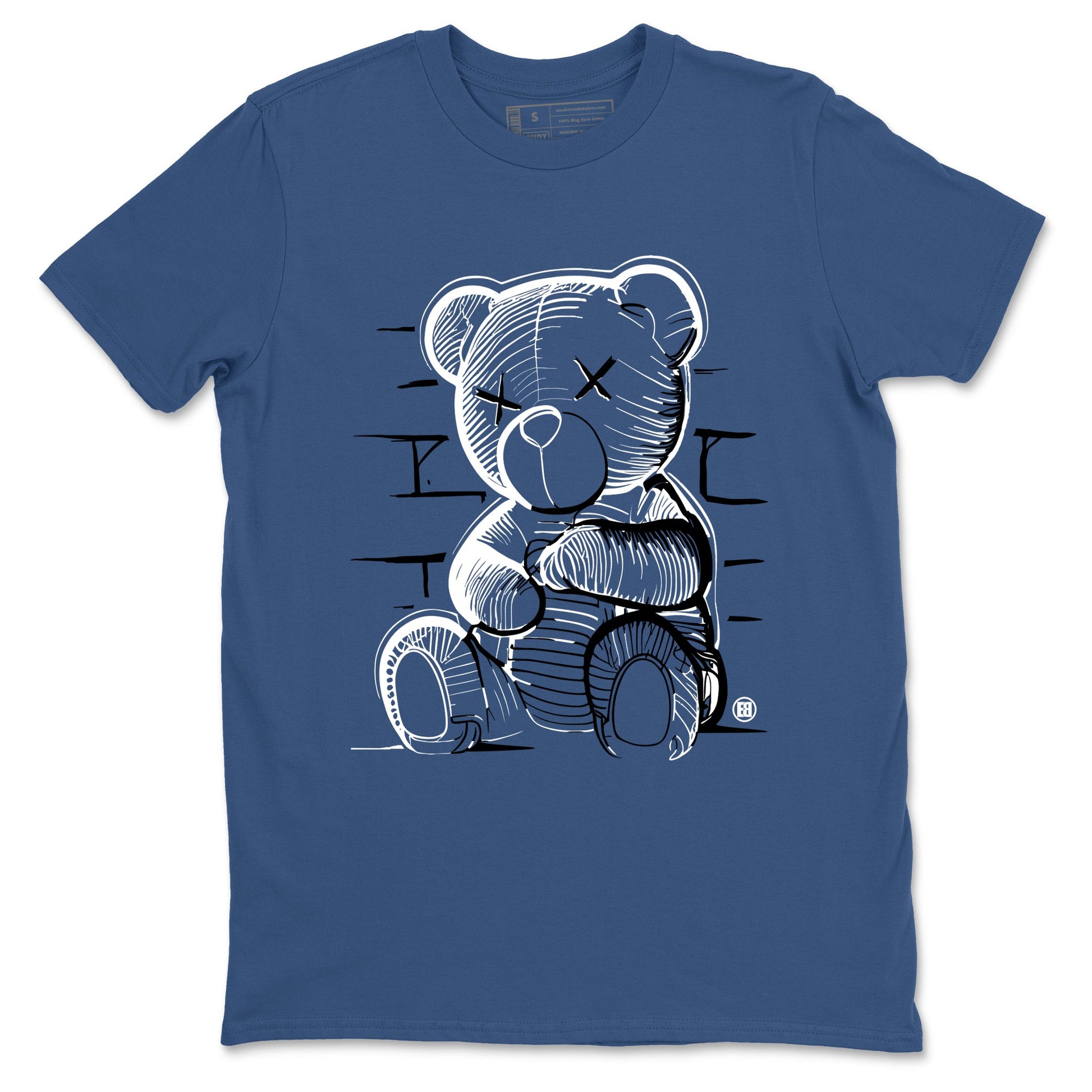 Sneaker match tees – Sneaker Tees To Match Air Jordan 12 French Blue Shoes – Neon Bear Tee Denim Blue 2