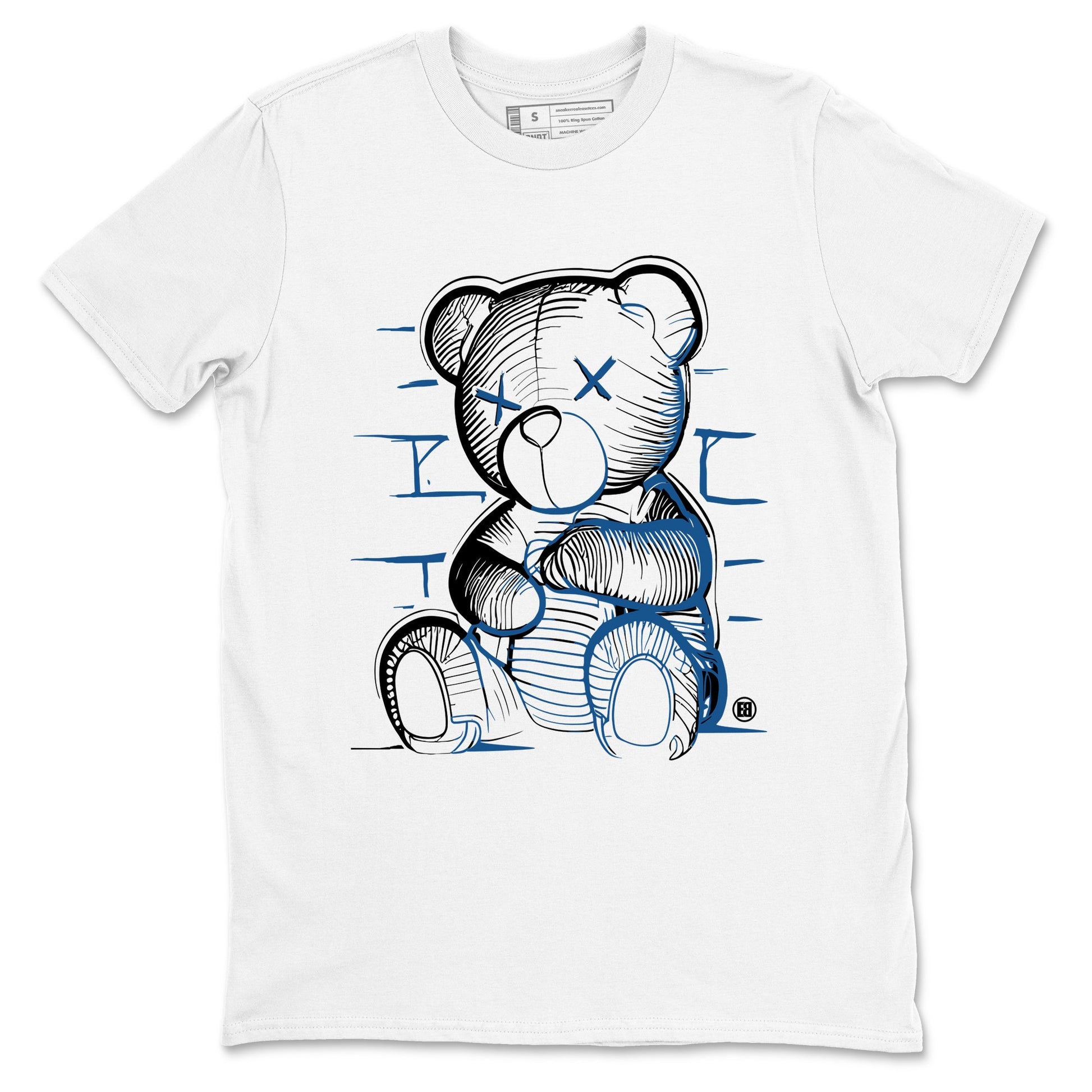 Sneaker match tees – Sneaker Tees To Match Air Jordan 12 French Blue Shoes – Neon Bear Tee White 2