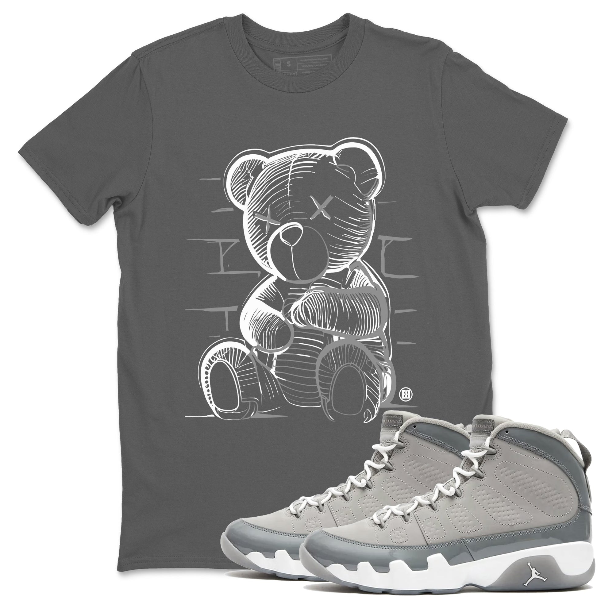 9s Cool Grey shirts to match jordans Neon Bear sneaker match tees Air Jordan 9 Cool Grey match shoes to clothes SNRT Sneaker Tees unisex cotton Cool Grey 1 shirts