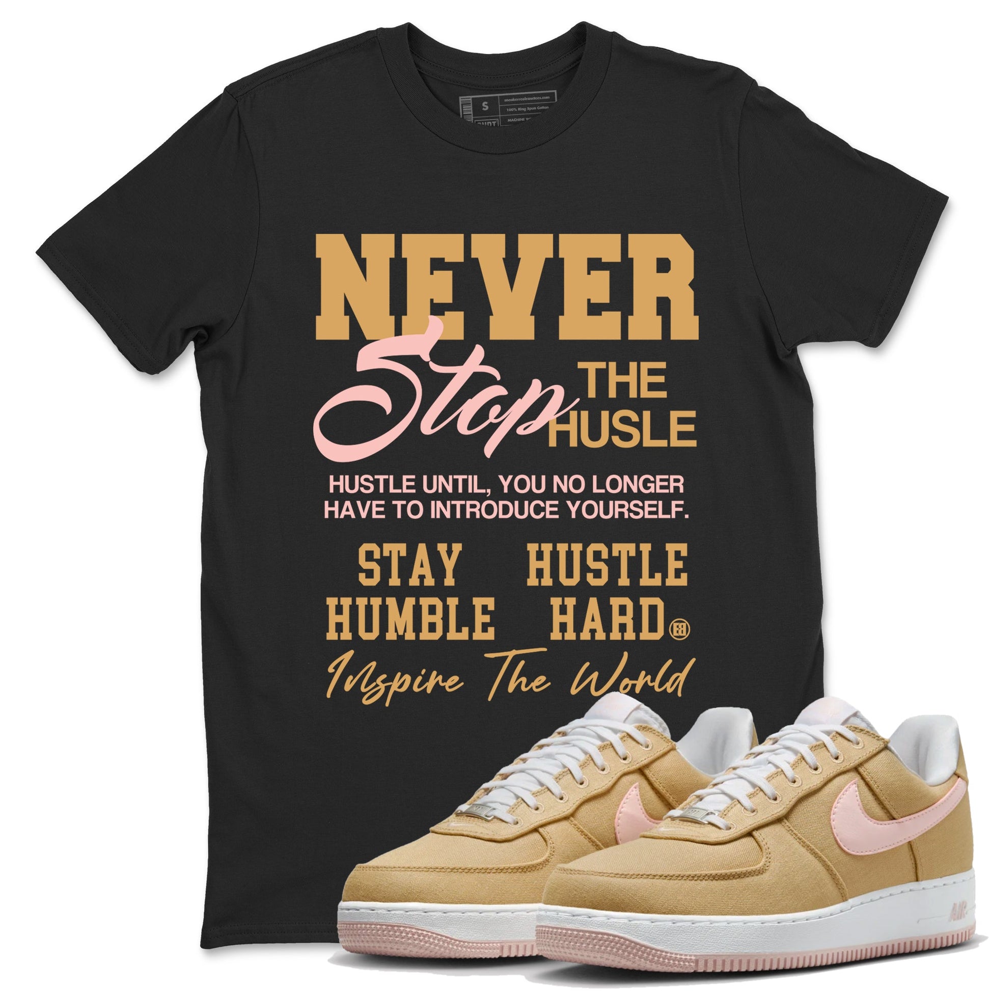 Air Force 1 Low Linen shirts to match jordans Never Stop The Hustle sneaker match tees Air Force 1 Linen Graphic Shirts To Match AF1 SNRT Sneaker Tees unisex cotton Black 1 shirts