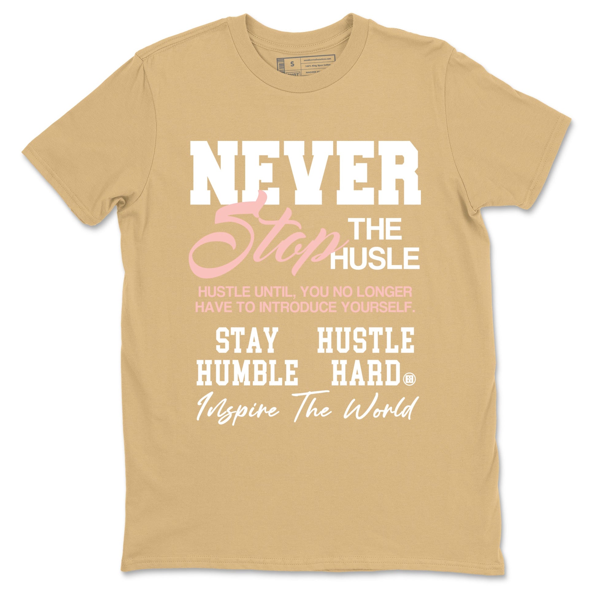 Air Force 1 Low Linen shirts to match jordans Never Stop The Hustle sneaker match tees Air Force 1 Linen Graphic Shirts To Match AF1 SNRT Sneaker Tees unisex cotton Old Gold 2 shirts