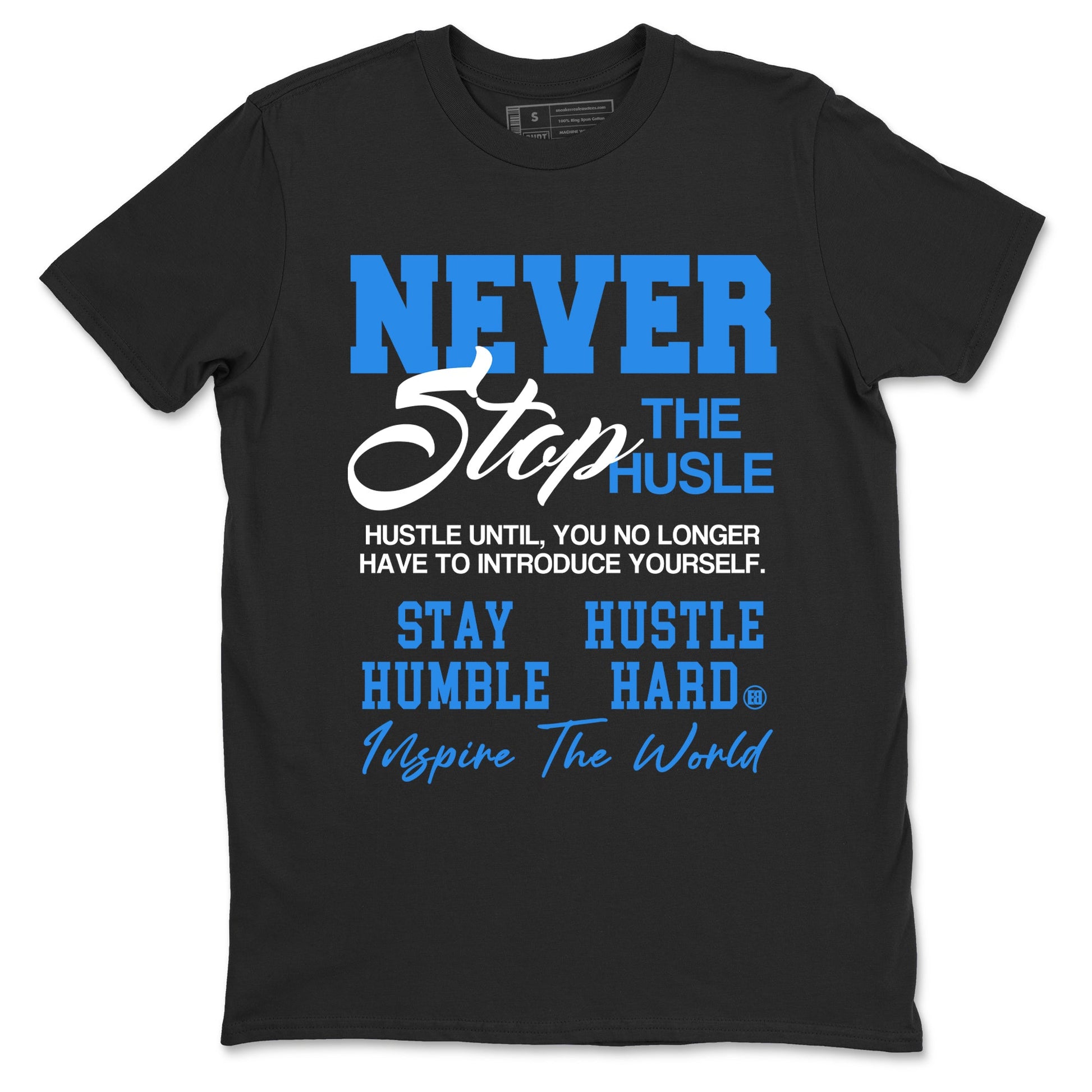 Air Jordan 3s Lucky Shorts shirts to match jordans Never Stop The Hustle best t shirts to wear with jordans Air Jordan 3 Lucky Shorts match shoes to clothes SNRT Sneaker Tees unisex cotton Black 2 shirts