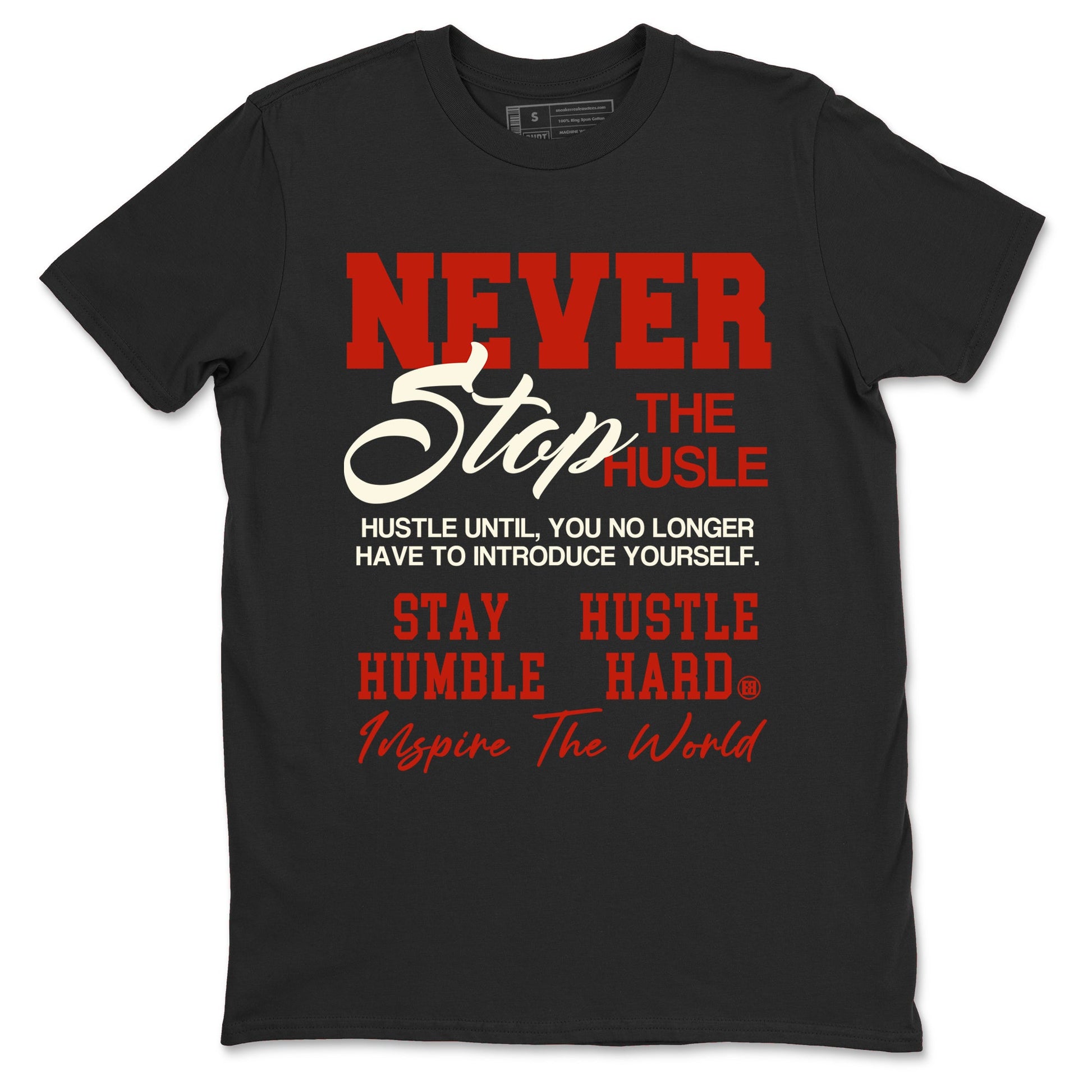 4s Brick By Brick best t shirts to wear with jordans Never Stop The Hustle sneaker match tees Nigel Sylvester x Air Jordan 4 Brick by Brick match shoes to clothes SNRT Sneaker Tees unisex cotton Black 2 shirts
