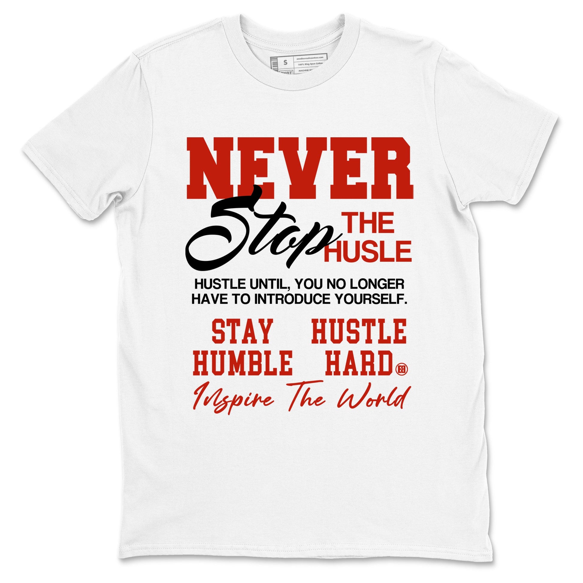 4s Brick By Brick best t shirts to wear with jordans Never Stop The Hustle sneaker match tees Nigel Sylvester x Air Jordan 4 Brick by Brick match shoes to clothes SNRT Sneaker Tees unisex cotton White 2 shirts