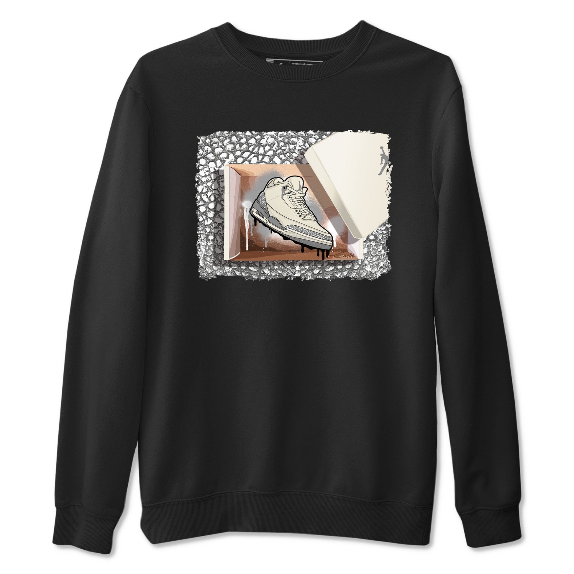 3s WMNS Sail and Cement Grey shirts to match jordans New Kicks graphic tees Air Jordan 3 Sail and Cement Grey match shoes to clothes SNRT Sneaker Tees unisex cotton Black 2 shirts