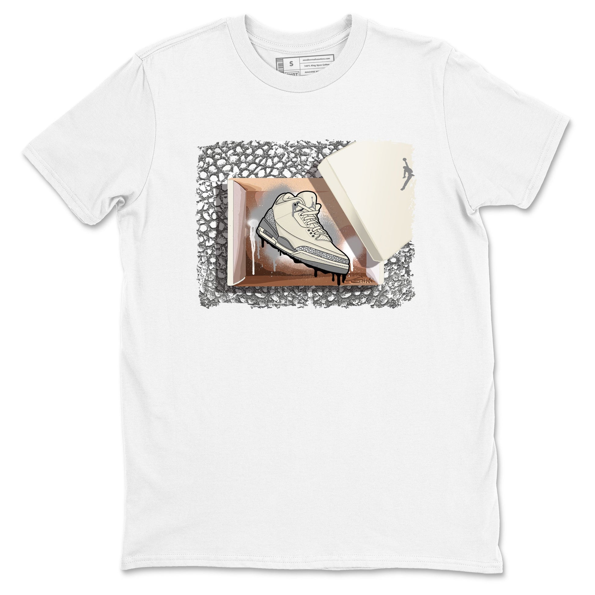 3s WMNS Sail and Cement Grey shirts to match jordans New Kicks graphic tees Air Jordan 3 Sail and Cement Grey match shoes to clothes SNRT Sneaker Tees unisex cotton White 2 shirts