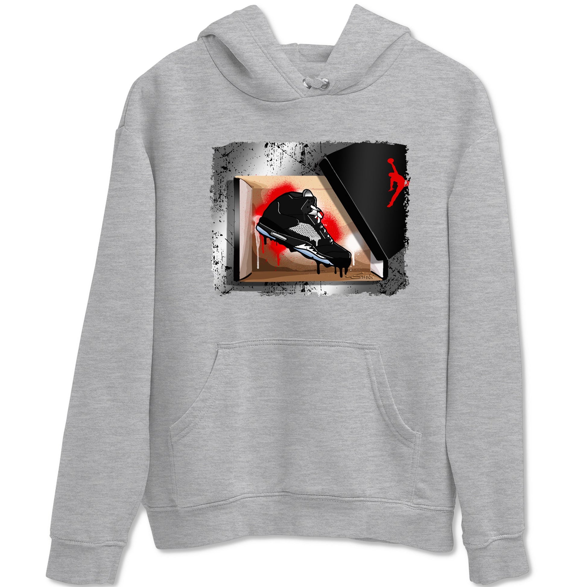 AJ5 Reimagined shirts to match jordans New Kicks best t shirts to wear with jordans Air Jordan 5 Retro OG Reimagined match shoes to clothes SNRT Sneaker Tees unisex cotton Heather Grey 2 shirts