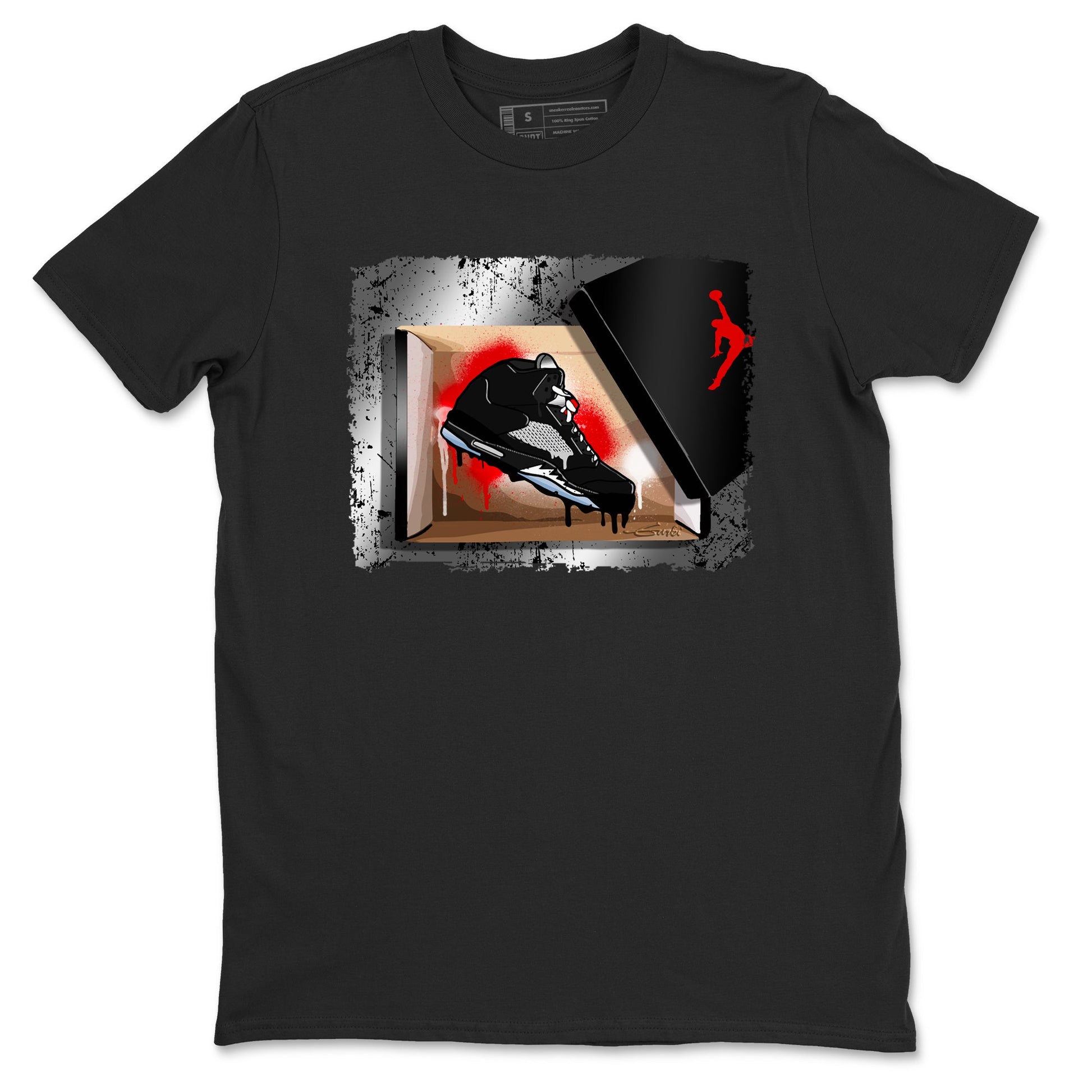 AJ5 Reimagined shirts to match jordans New Kicks best t shirts to wear with jordans Air Jordan 5 Retro OG Reimagined match shoes to clothes SNRT Sneaker Tees unisex cotton Black 2 shirts