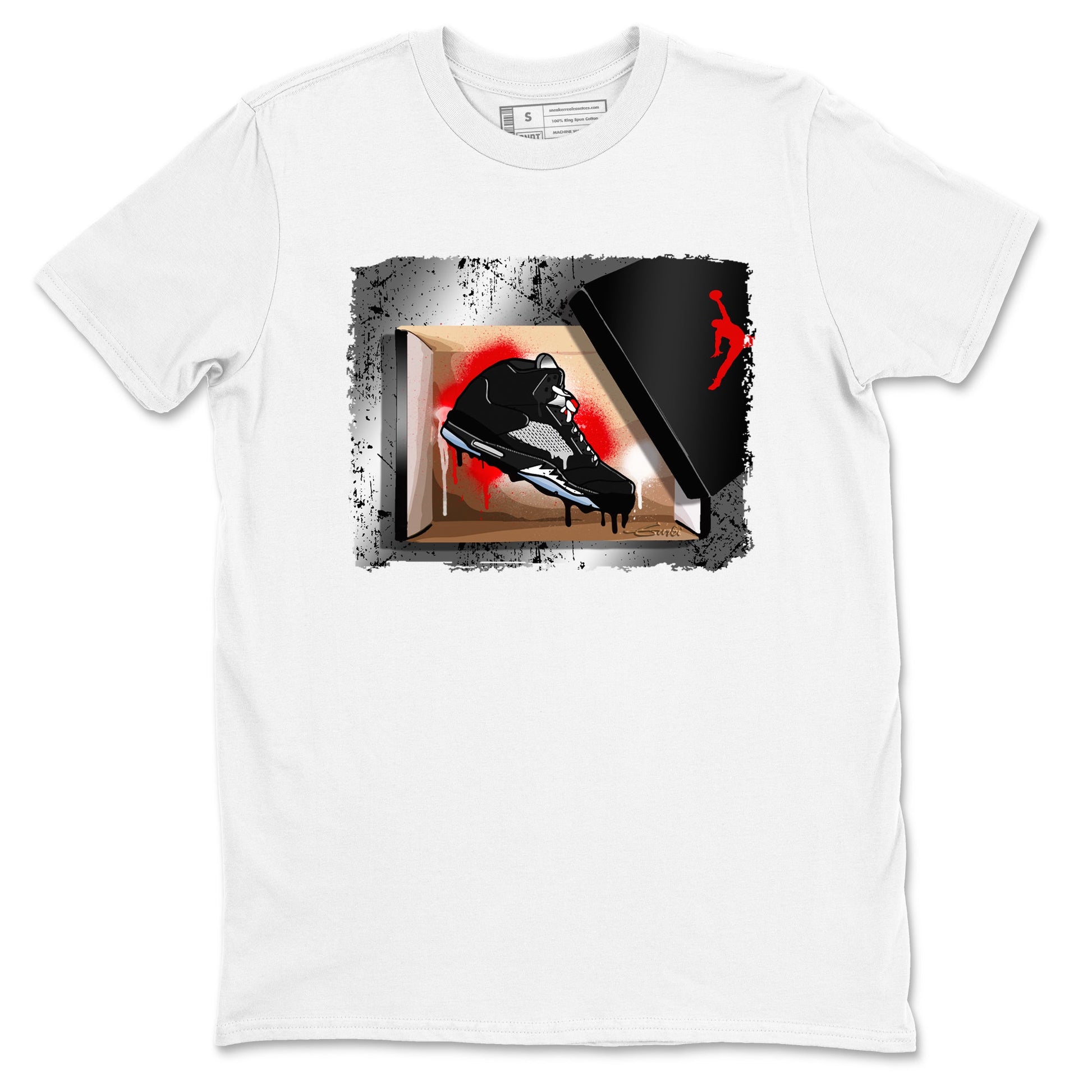 AJ5 Reimagined shirts to match jordans New Kicks best t shirts to wear with jordans Air Jordan 5 Retro OG Reimagined match shoes to clothes SNRT Sneaker Tees unisex cotton White 2 shirts