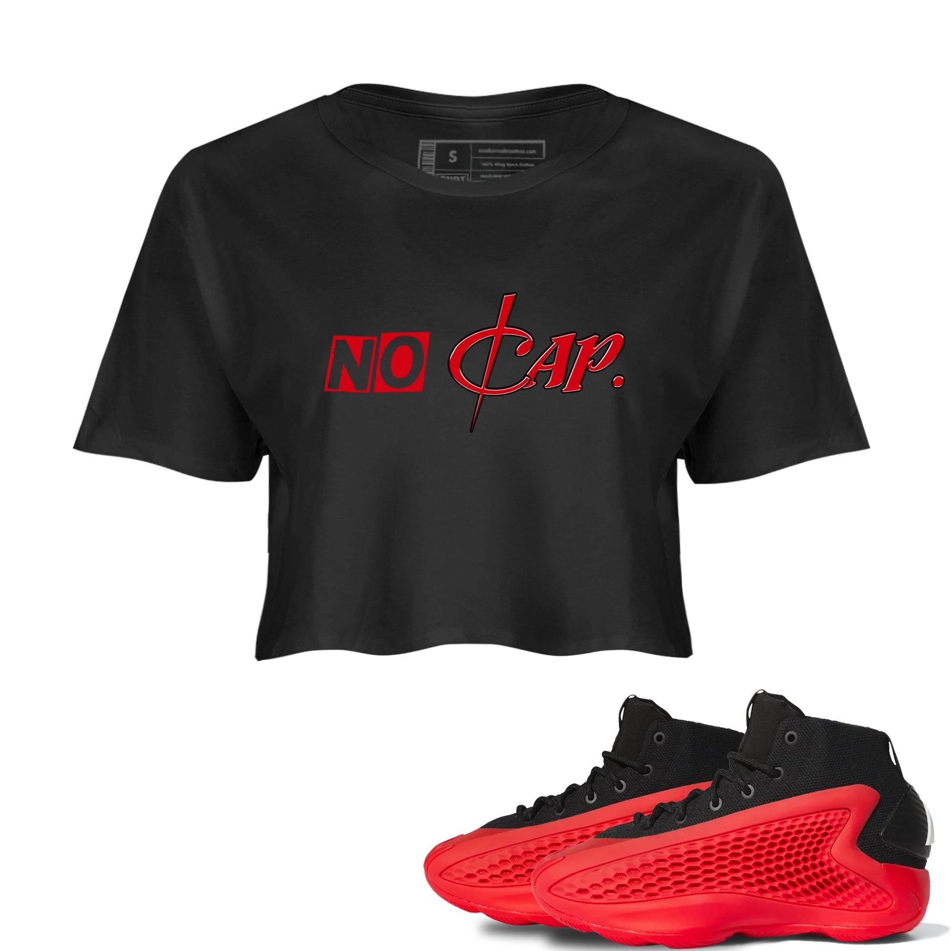AE1 Bred shirts to match jordans No Cap sneaker match tees AE1 Bred match shoes to clothes SNRT Sneaker Tees unisex cotton Black 1 crop tee