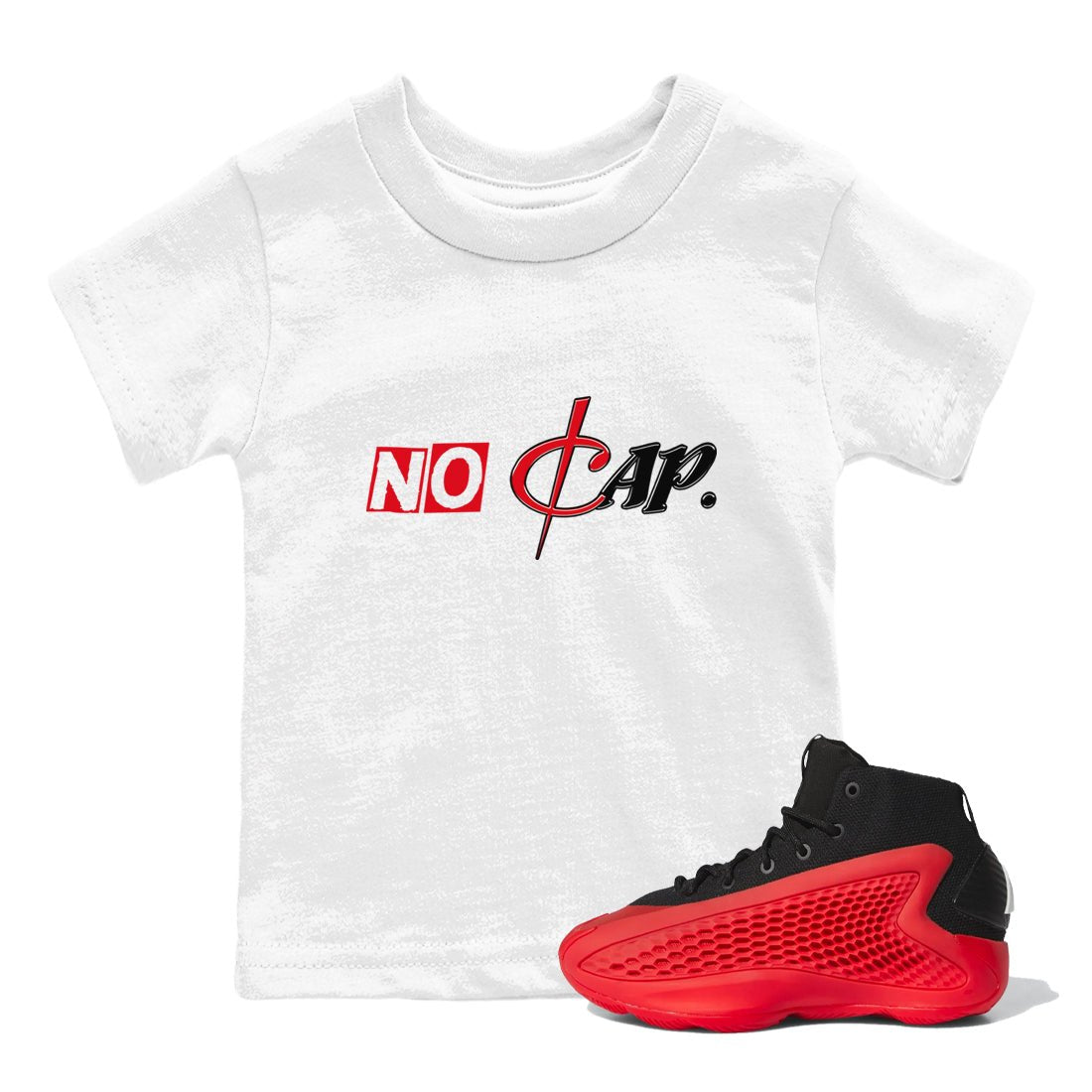 AE1 Bred shirts to match jordans No Cap sneaker match tees AE1 Bred match shoes to clothes SNRT Sneaker Tees Youth Baby White 1 tee