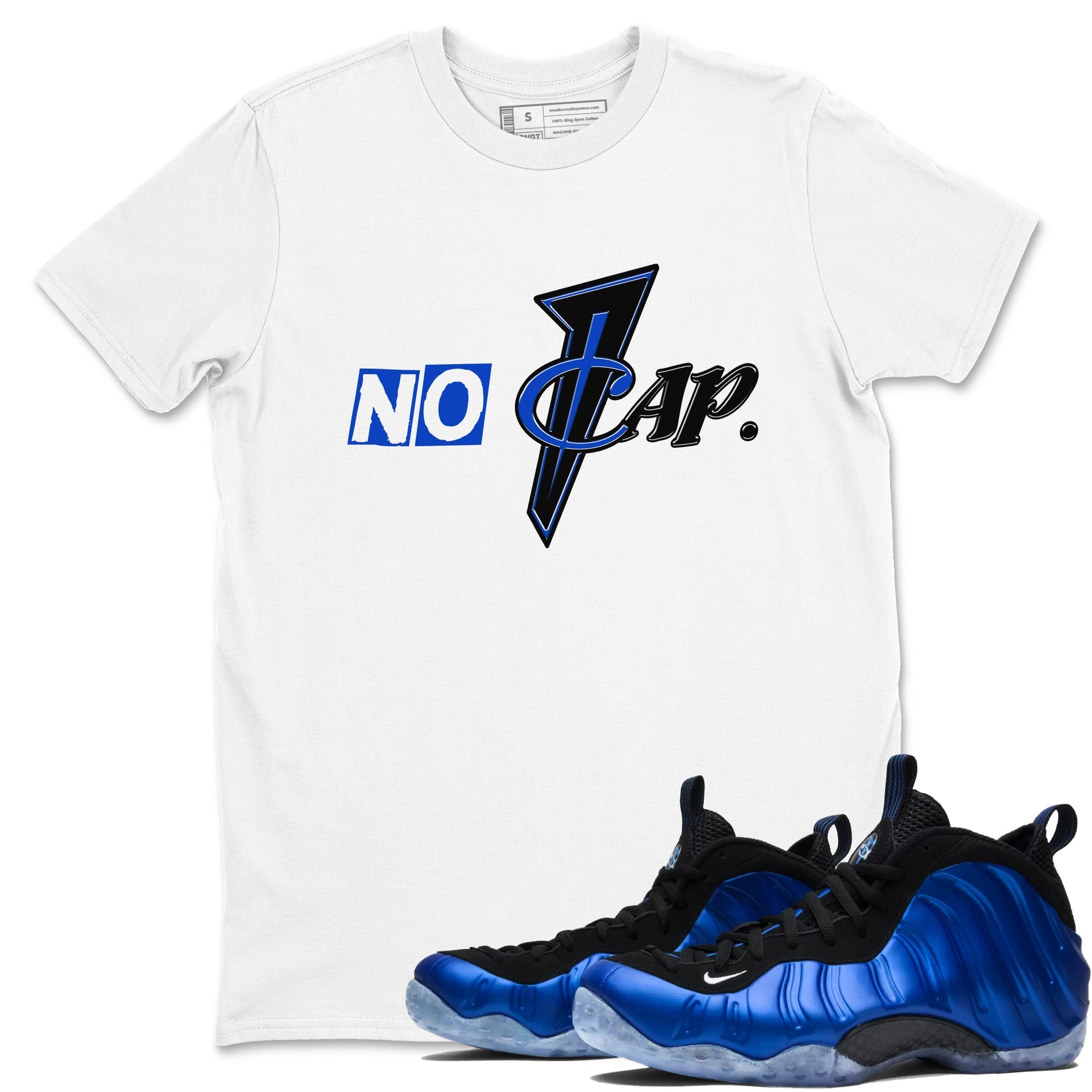 Air Foamposite One Royal shirts to match jordans No Cap sneaker match tees Air Foamposite One Royal SNRT Sneaker Release Tees unisex cotton White 1 crew neck shirts