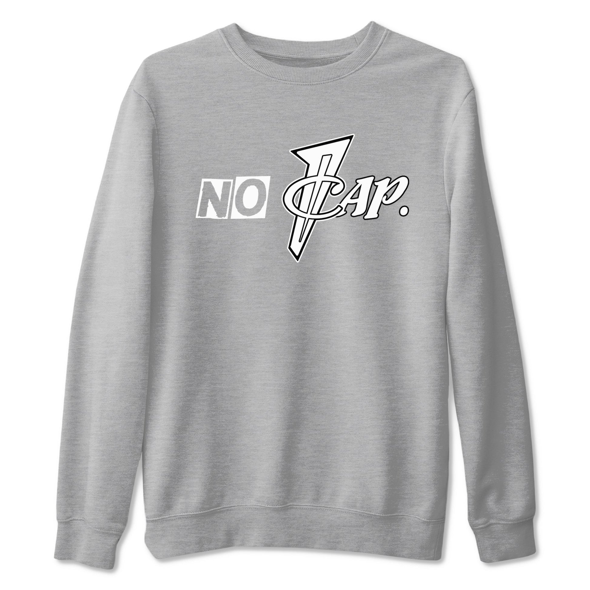 No Cap sneaker match t-shirt styled to complete your fit with the Air Foamposite One Triple White sneakers, shown in Heather Grey 2.