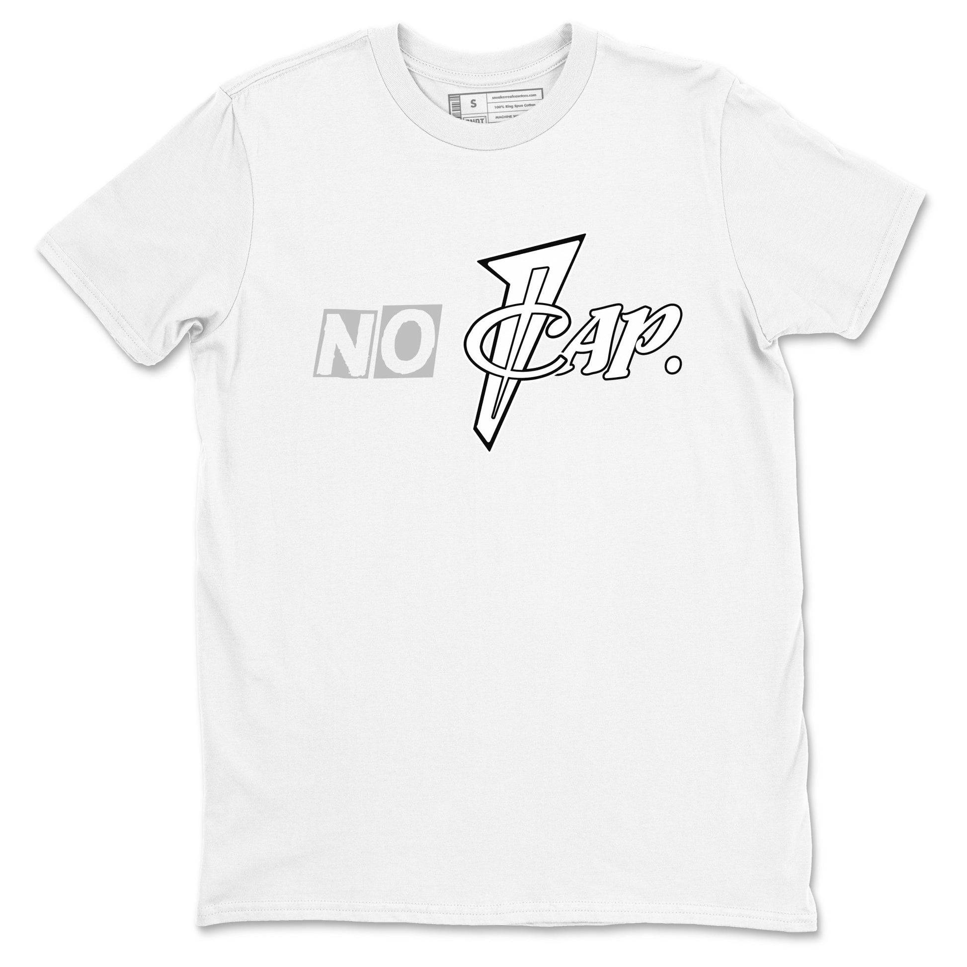 No Cap sneaker match t-shirt styled to complete your fit with the Air Foamposite One Triple White sneakers, shown in White 2.