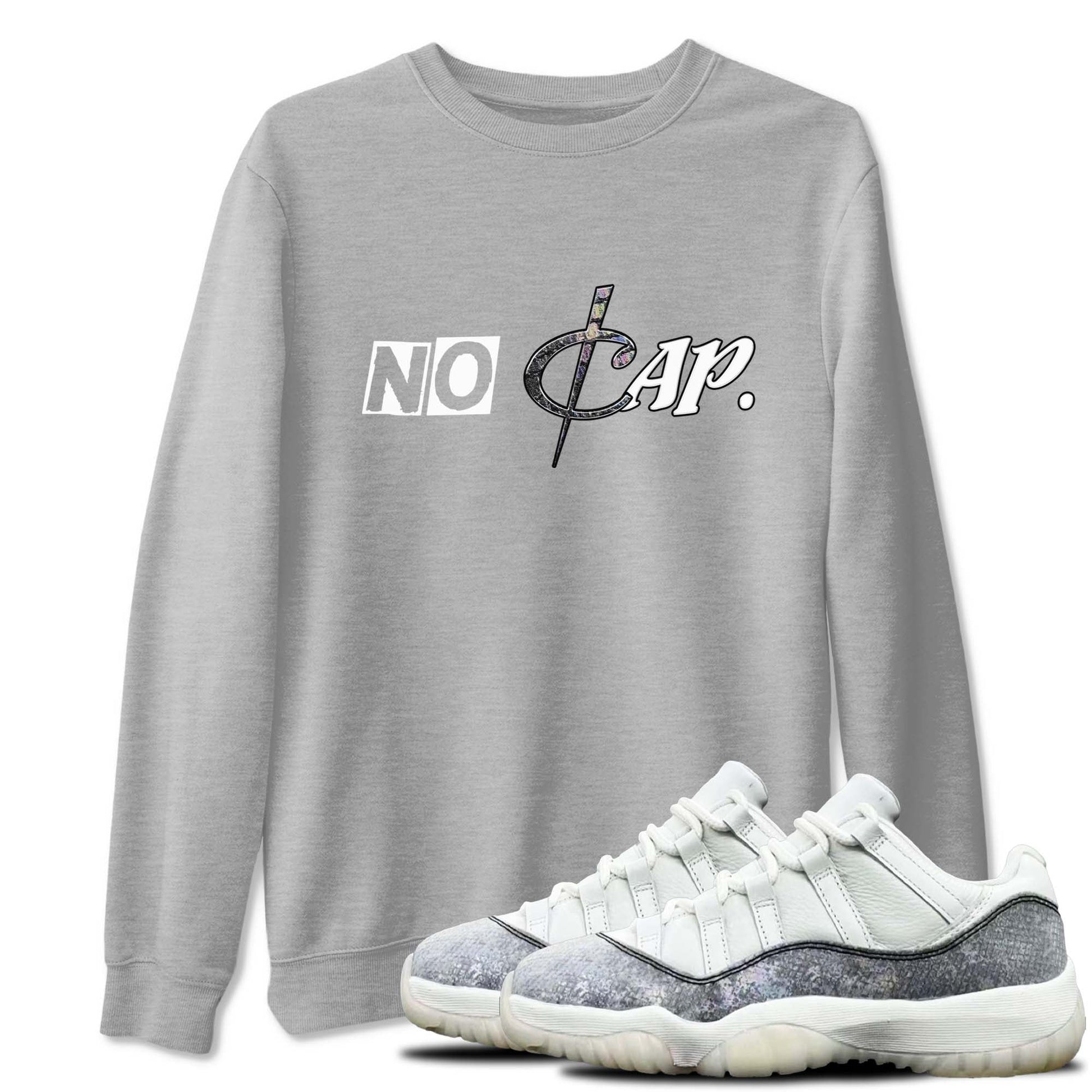 11s Year Of The Snake shirts to match jordans No Cap shirts to match jordans Air Jordan 11 Retro Low Year Of The Snake match shoes to clothes SNRT Sneaker Tees unisex cotton Heather Grey 1 shirts