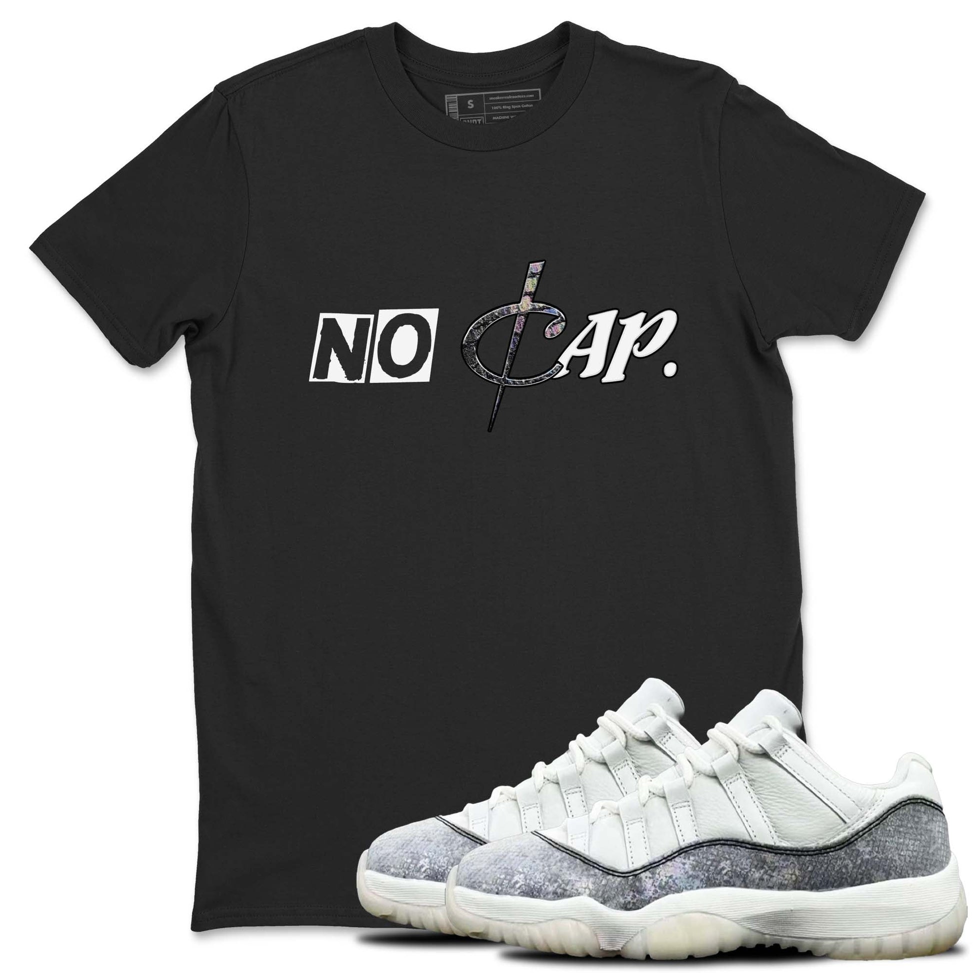 11s Year Of The Snake shirts to match jordans No Cap shirts to match jordans Air Jordan 11 Retro Low Year Of The Snake match shoes to clothes SNRT Sneaker Tees unisex cotton Black 1 shirts