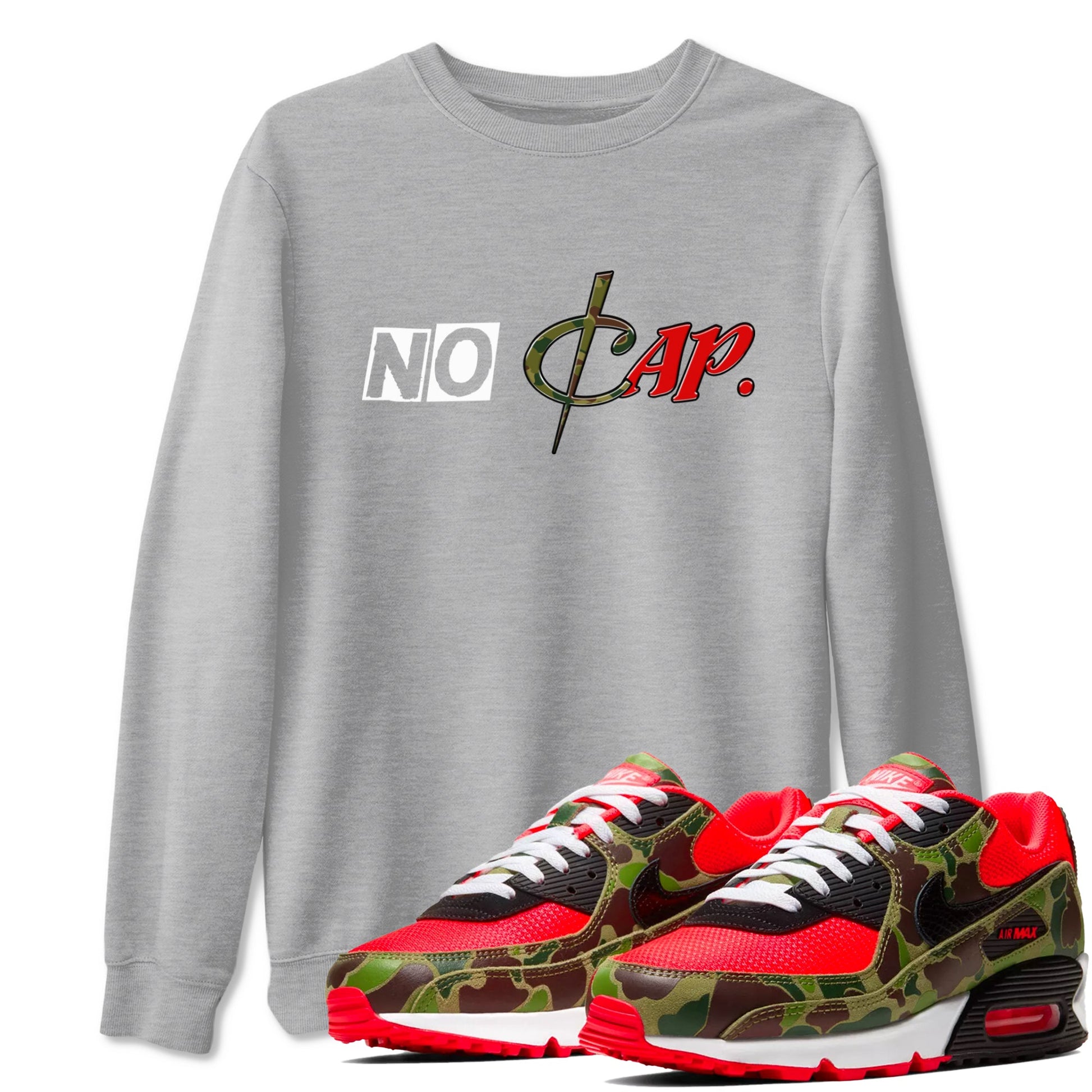 Air Max 90 Duck Camo shirts to match jordans No Cap sneaker match tees Air Max 90 Reverse Duck Camo match shoes to clothes SNRT Sneaker Tees unisex cotton Heather Grey 1 shirts