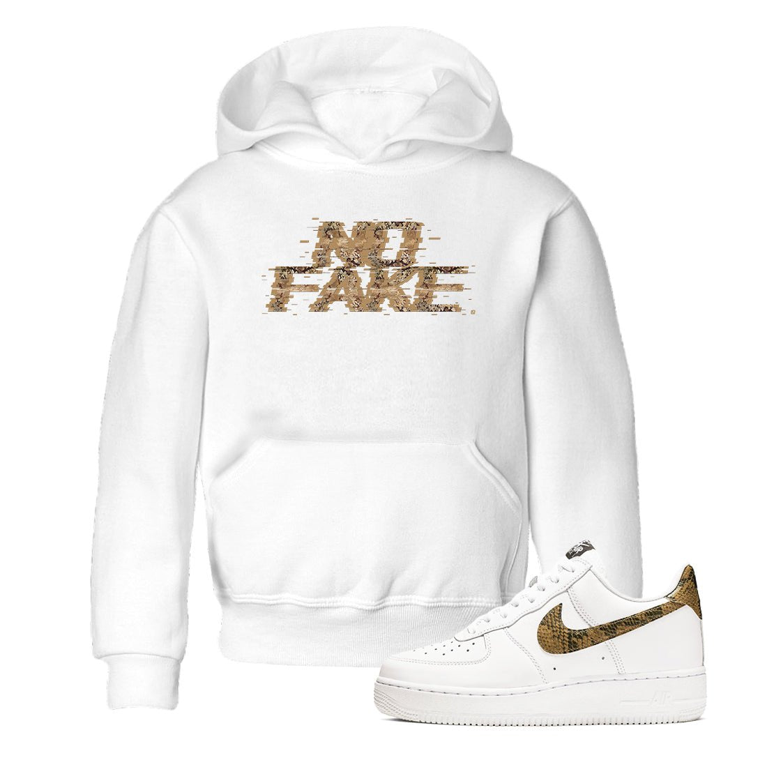 AF1 Ivory Snake shirt to match jordans No Fake Glitch sneaker tees Air Force 1 Ivory Snake SNRT sneaker release tees baby toddler White 1 cotton Shirt