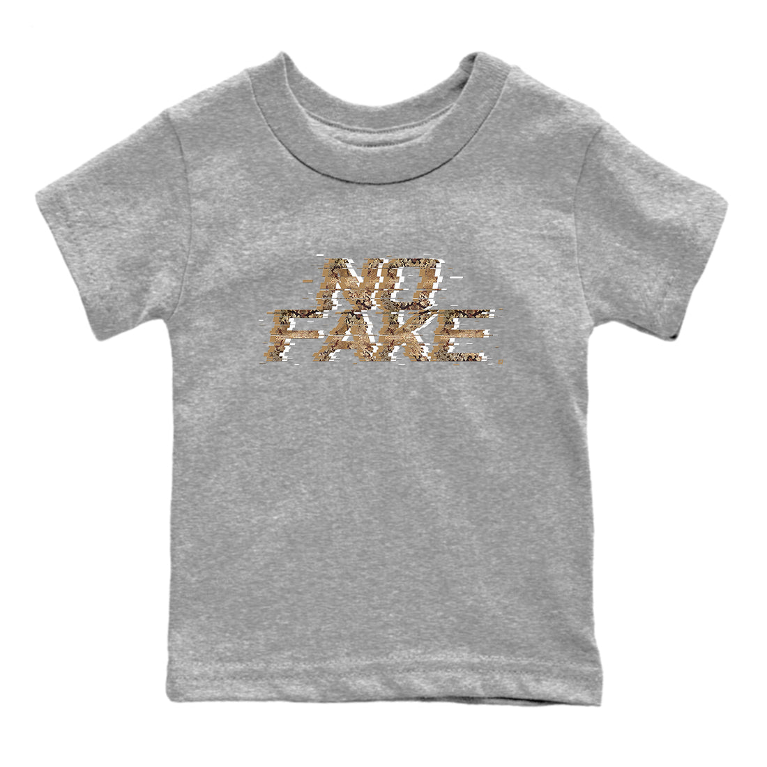 AF1 Ivory Snake shirt to match jordans No Fake Glitch sneaker tees Air Force 1 Ivory Snake SNRT sneaker release tees baby toddler Heather Grey 2 cotton Shirt