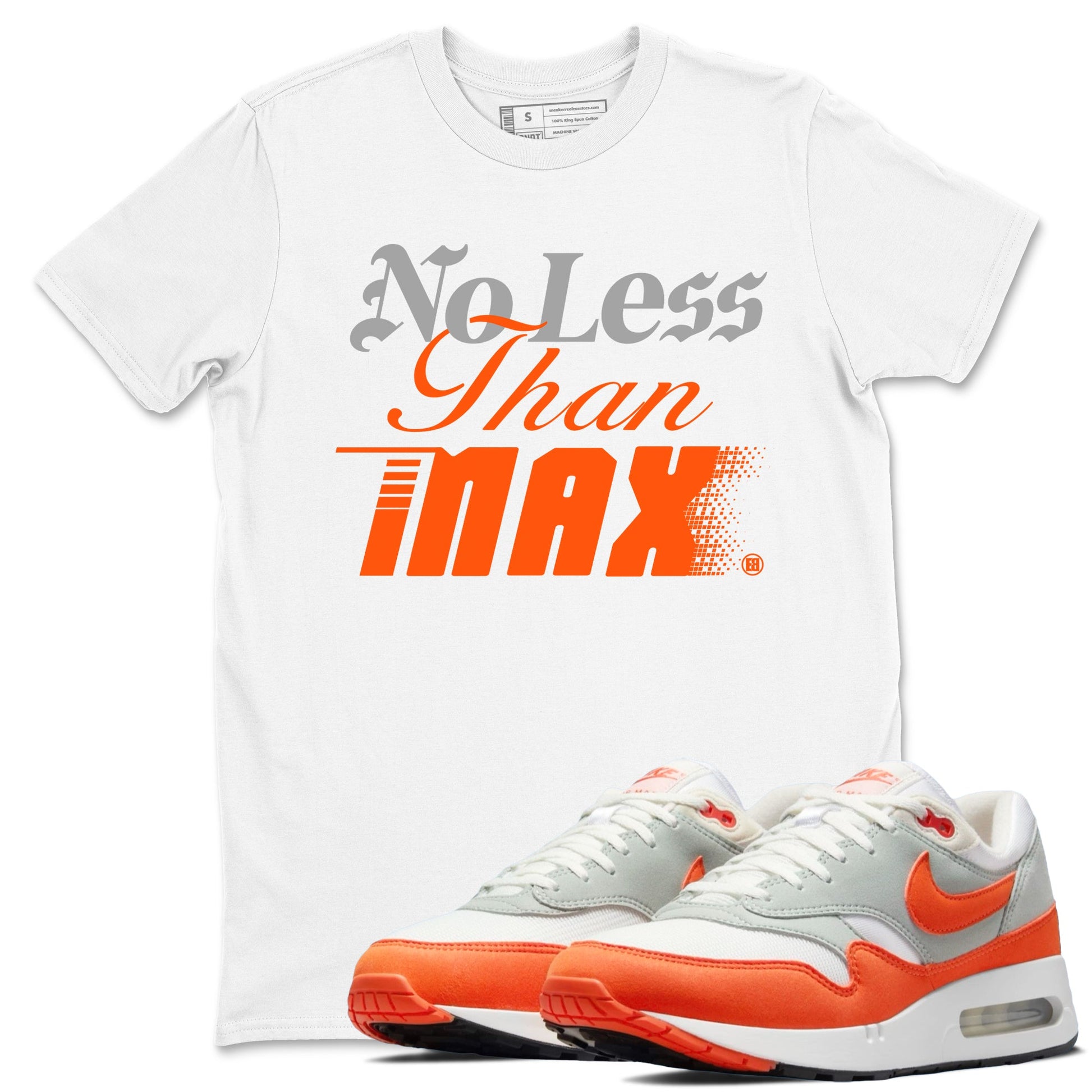 Air Max 1 OG '86 'Summit White and Cosmic Clay shirts to match jordans No Less Than Max sneaker match tees Air Max 1 Cosmic Clay match shoes to clothes SNRT Sneaker Tees unisex cotton White 1 shirts