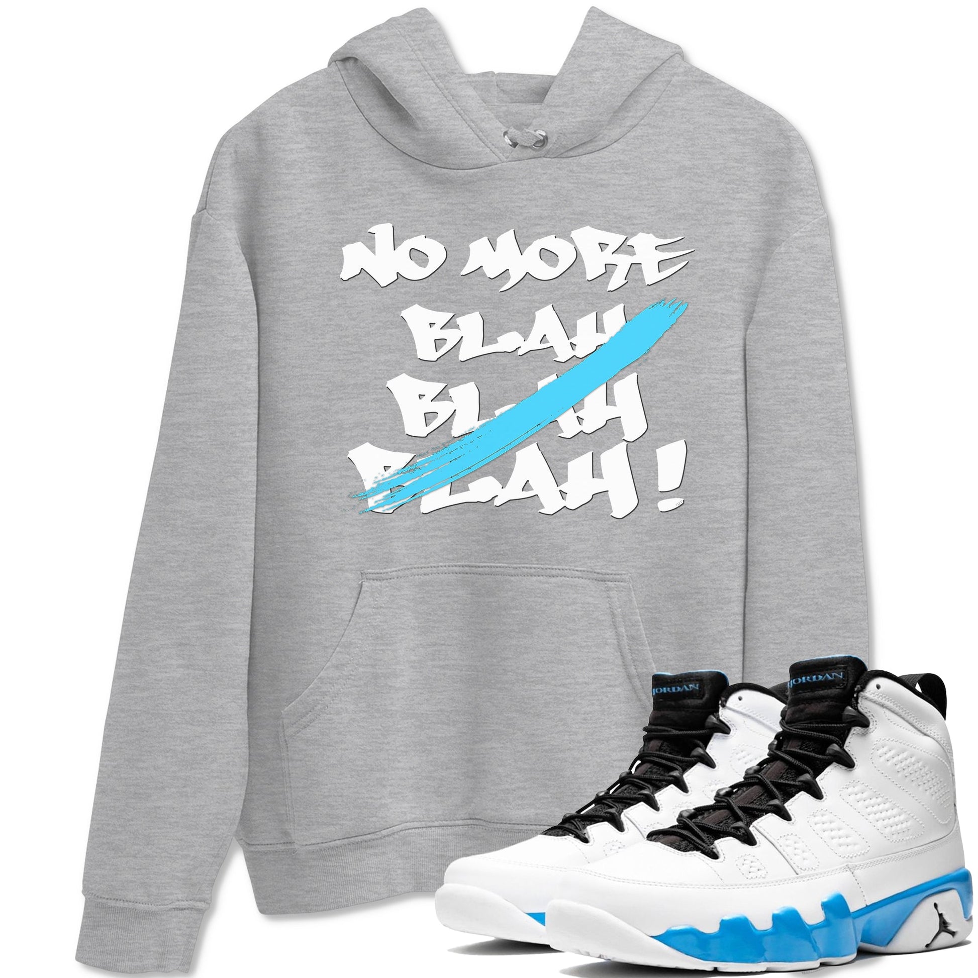 9s Powder Blue shirt to match jordans No More Blah sneaker tees Air Jordan 9 Powder Blue SNRT Sneaker Release Tees unisex cotton Heather Grey 1 crew neck shirt