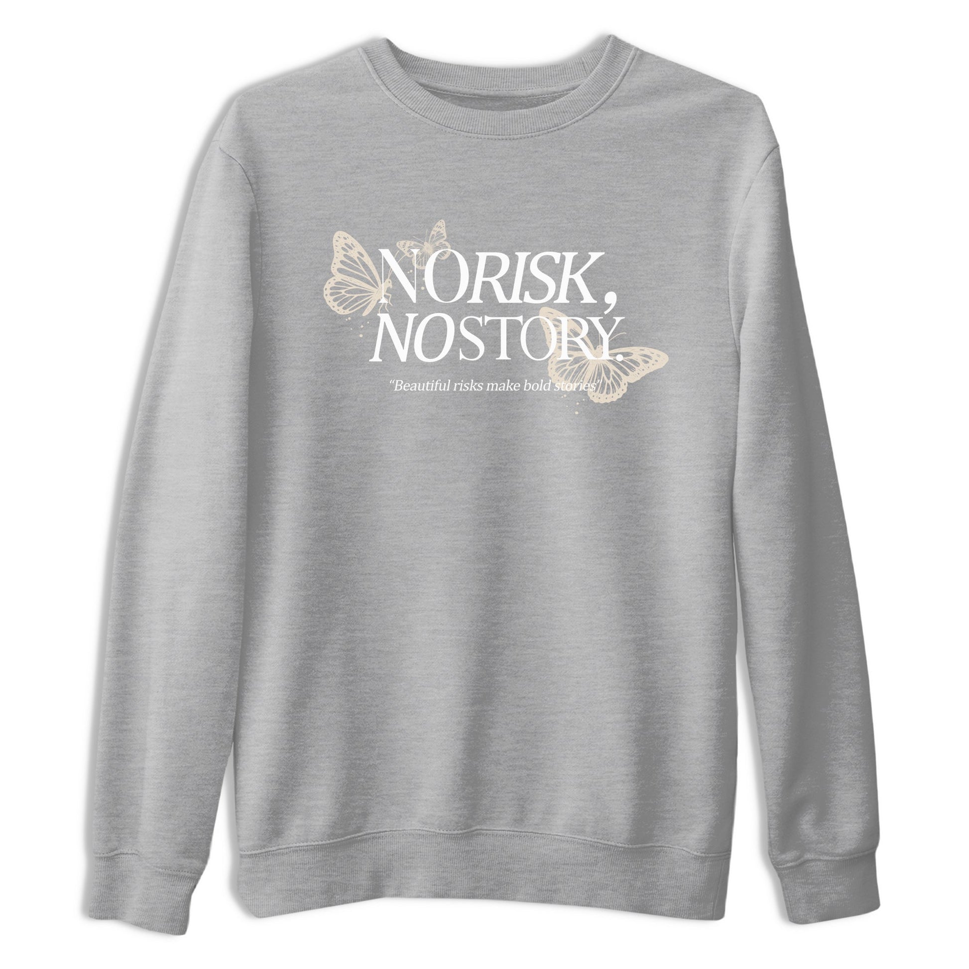 No Risk No Story sneaker match t-shirt styled to complete your fit with the Air Jordan 3 Pure Money sneakers, shown in Heather Grey 2.