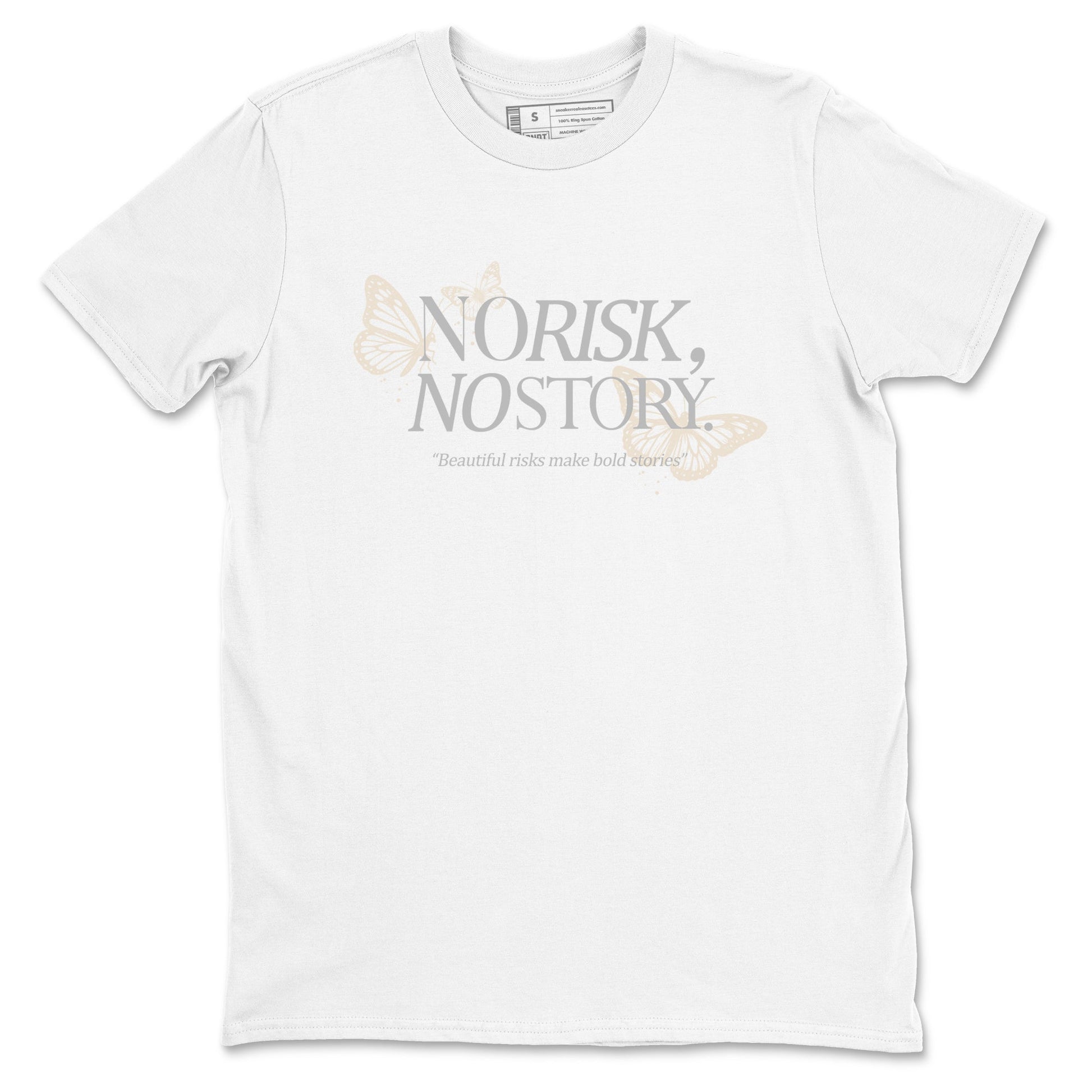 No Risk No Story sneaker match t-shirt styled to complete your fit with the Air Jordan 3 Pure Money sneakers, shown in White 2.