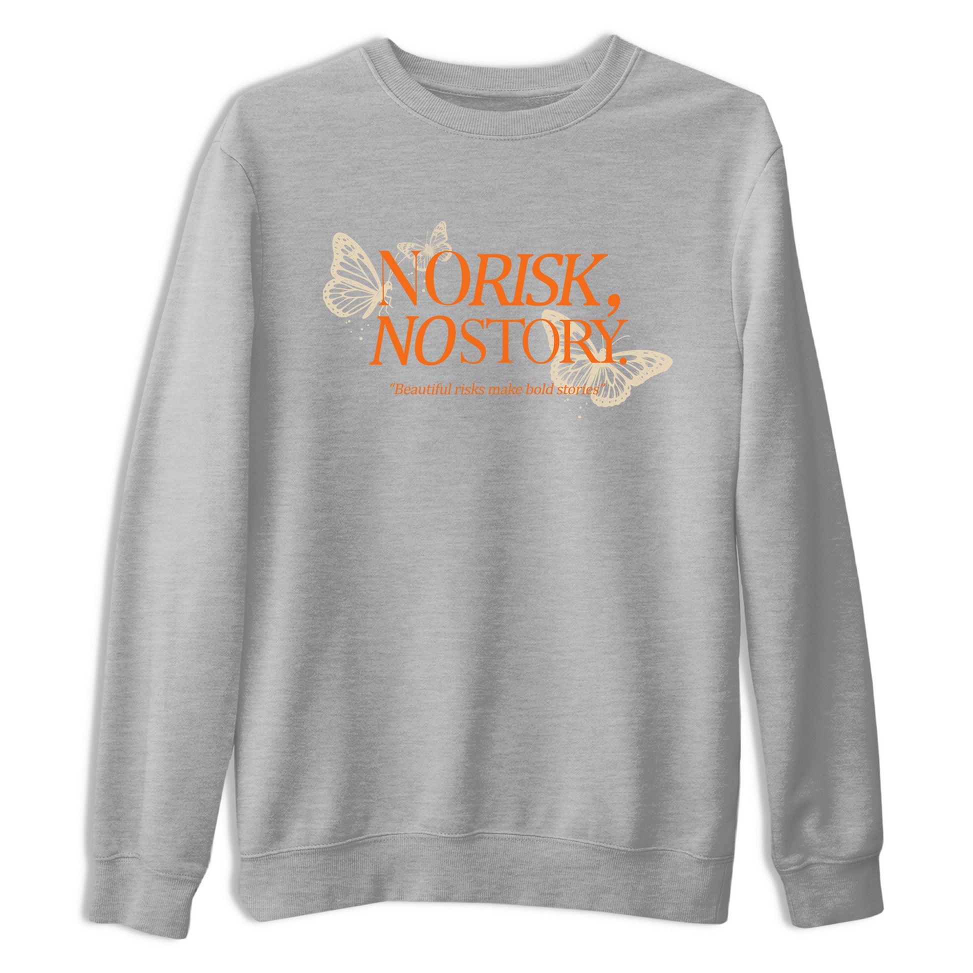 No Risk No Story sneaker match t-shirt styled to complete your fit with the Air Jordan 3 Starfish sneakers, shown in Heather Grey 2.