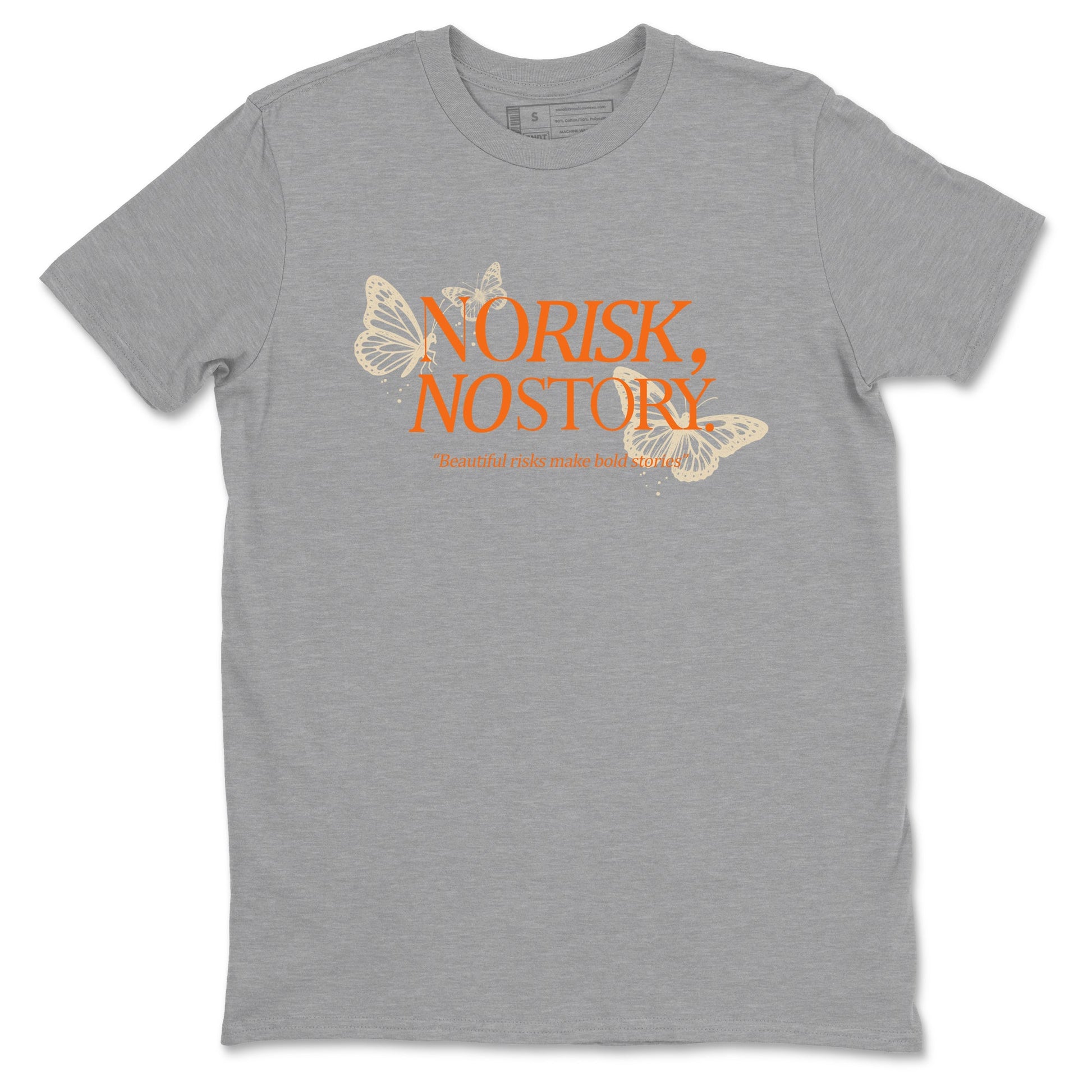 No Risk No Story sneaker match t-shirt styled to complete your fit with the Air Jordan 3 Starfish sneakers, shown in Heather Grey 2.