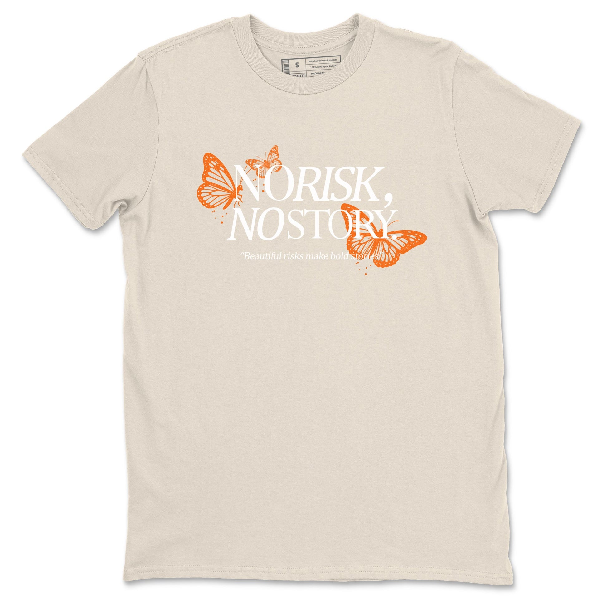 No Risk No Story sneaker match t-shirt styled to complete your fit with the Air Jordan 3 Starfish sneakers, shown in Natural 2.