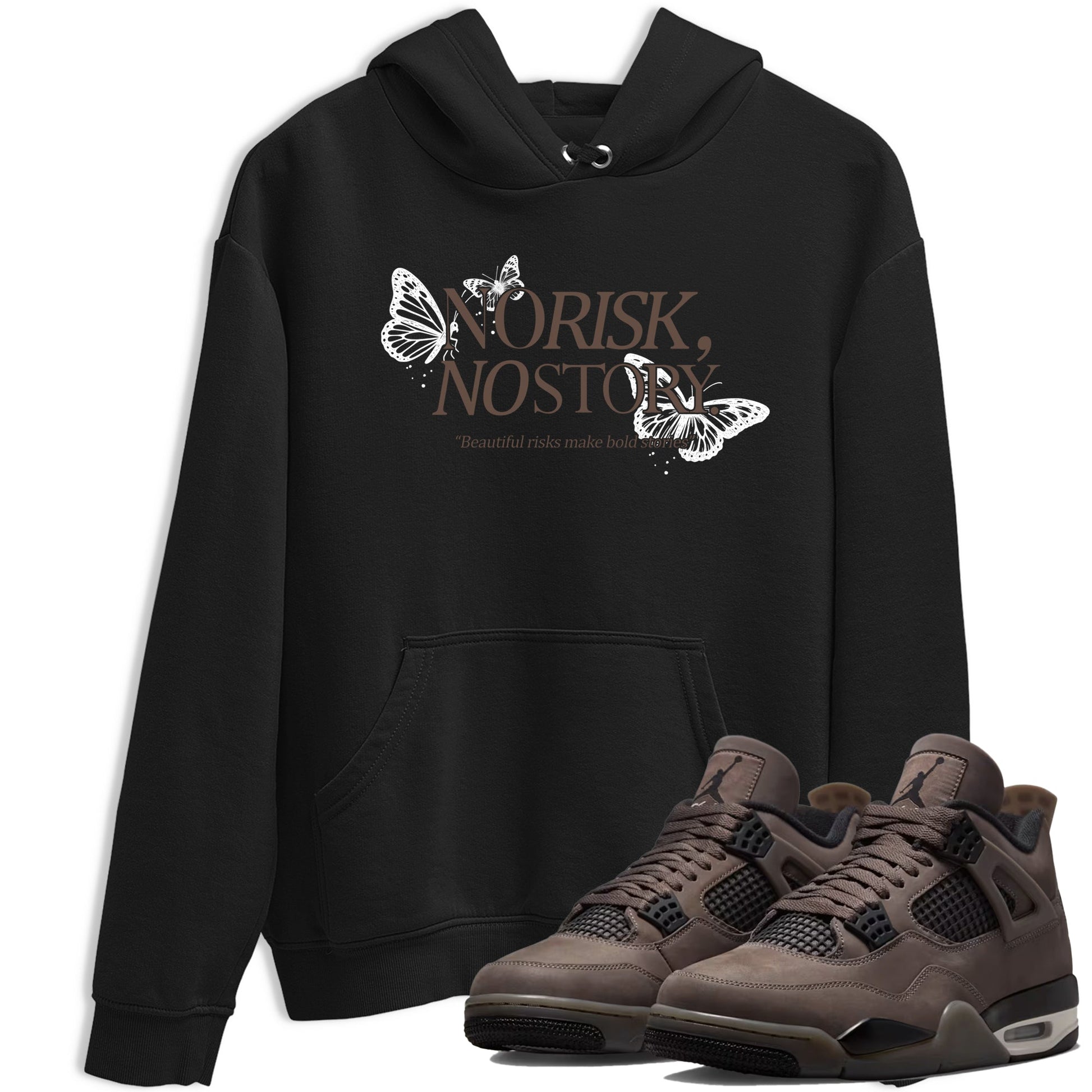 Sneaker match tees – Sneaker Tees To Match Air Jordan 4 Cave Stone Shoes – No Risk No Story Tee Black 1