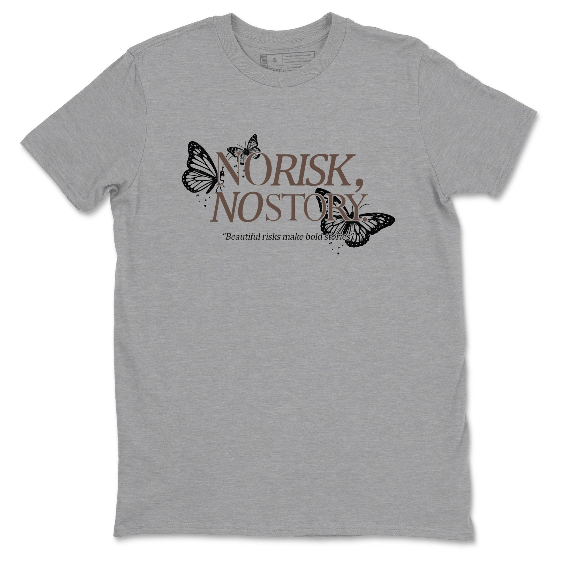 Sneaker match tees – Sneaker Tees To Match Air Jordan 4 Cave Stone Shoes – No Risk No Story Tee Heather Grey 2
